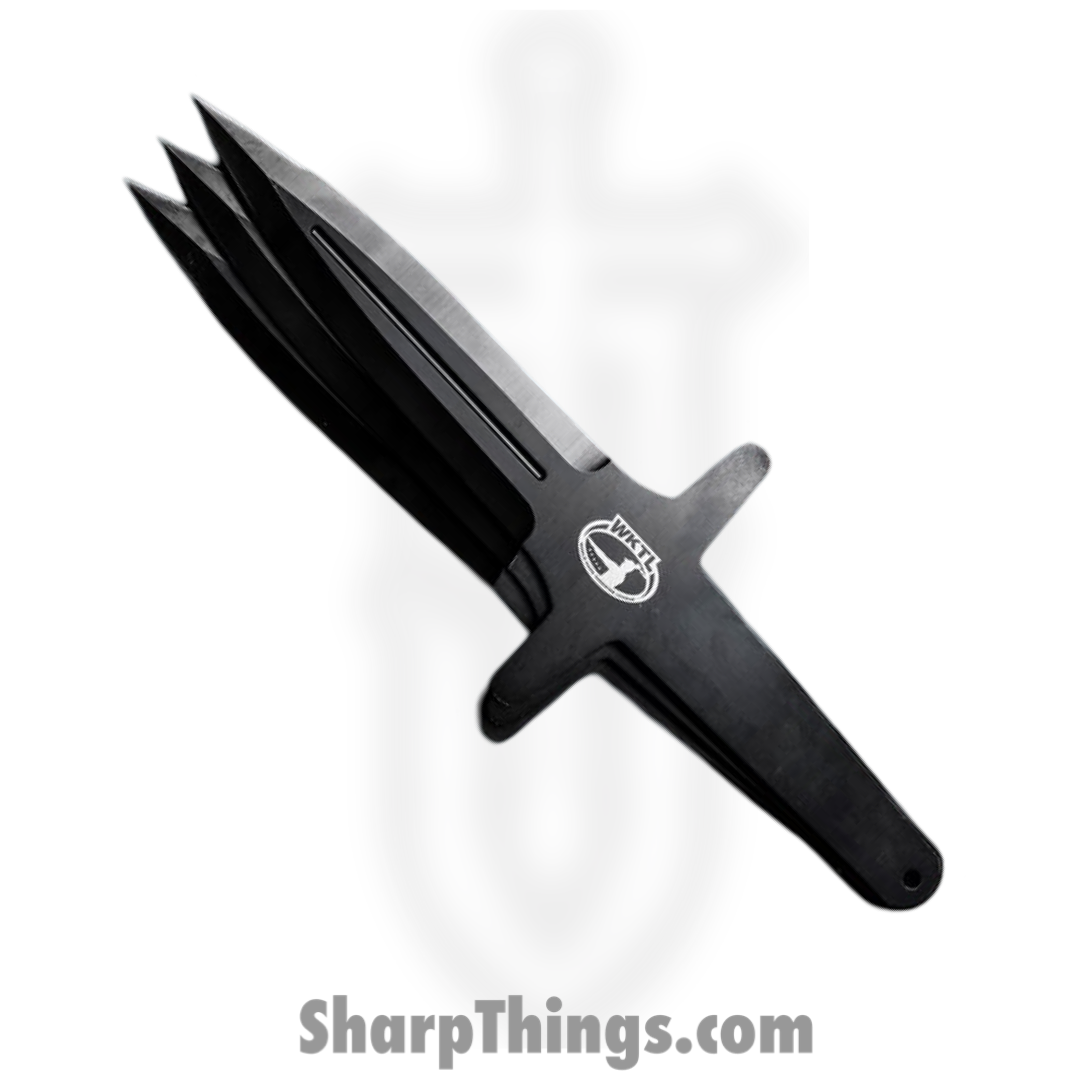 World Knife Throwing League - WKTL003 - Merlin Throwing Knife (Set of 3) - Fixed Blade Knife - 3Cr13 Black Dagger - 3CR13 Stainless - Black