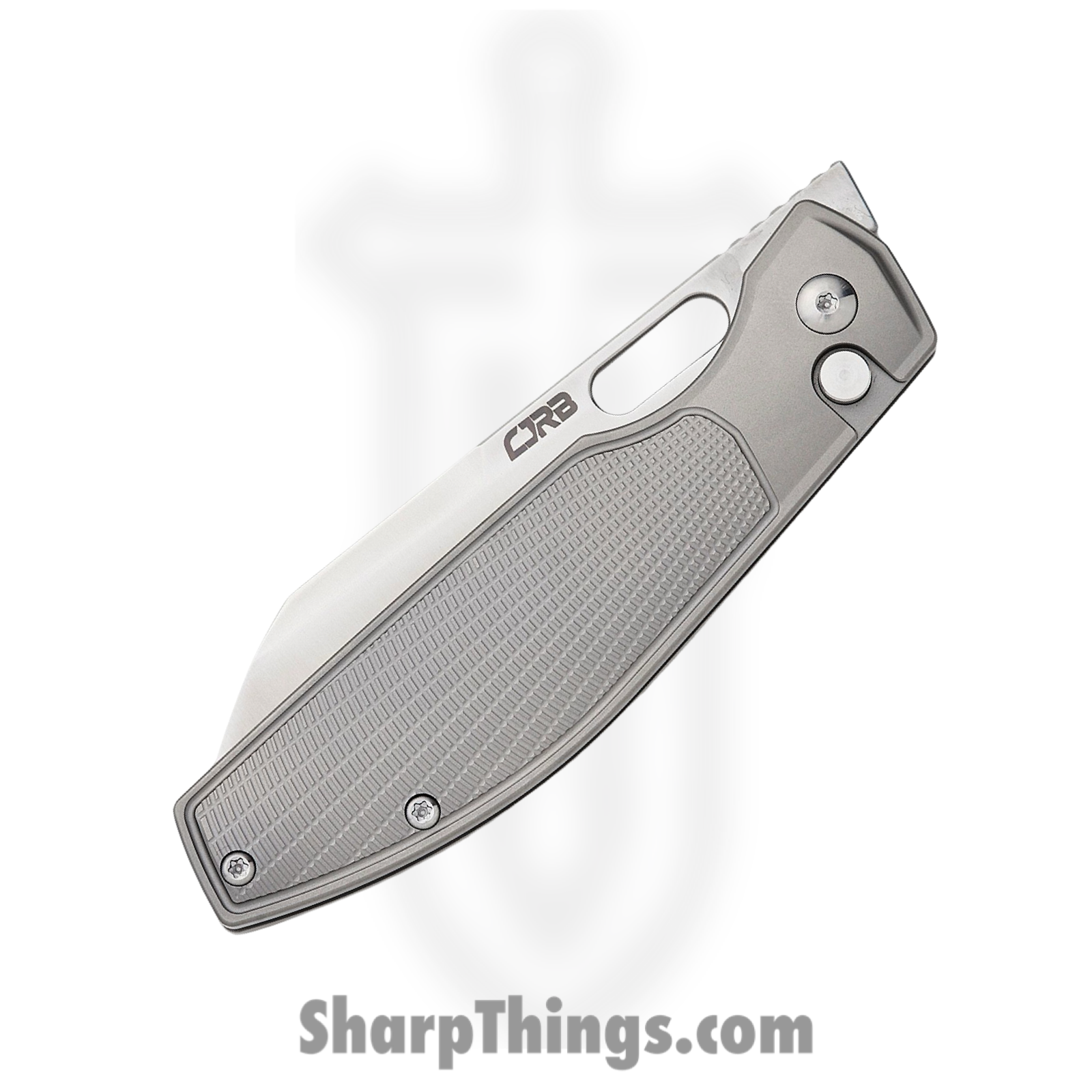 CJRB - J1929BTGY - Ekko - Folding Knife - CPM-S90V Sand Polished Sheepsfoot - Milled Titanium - Gray - Image 3