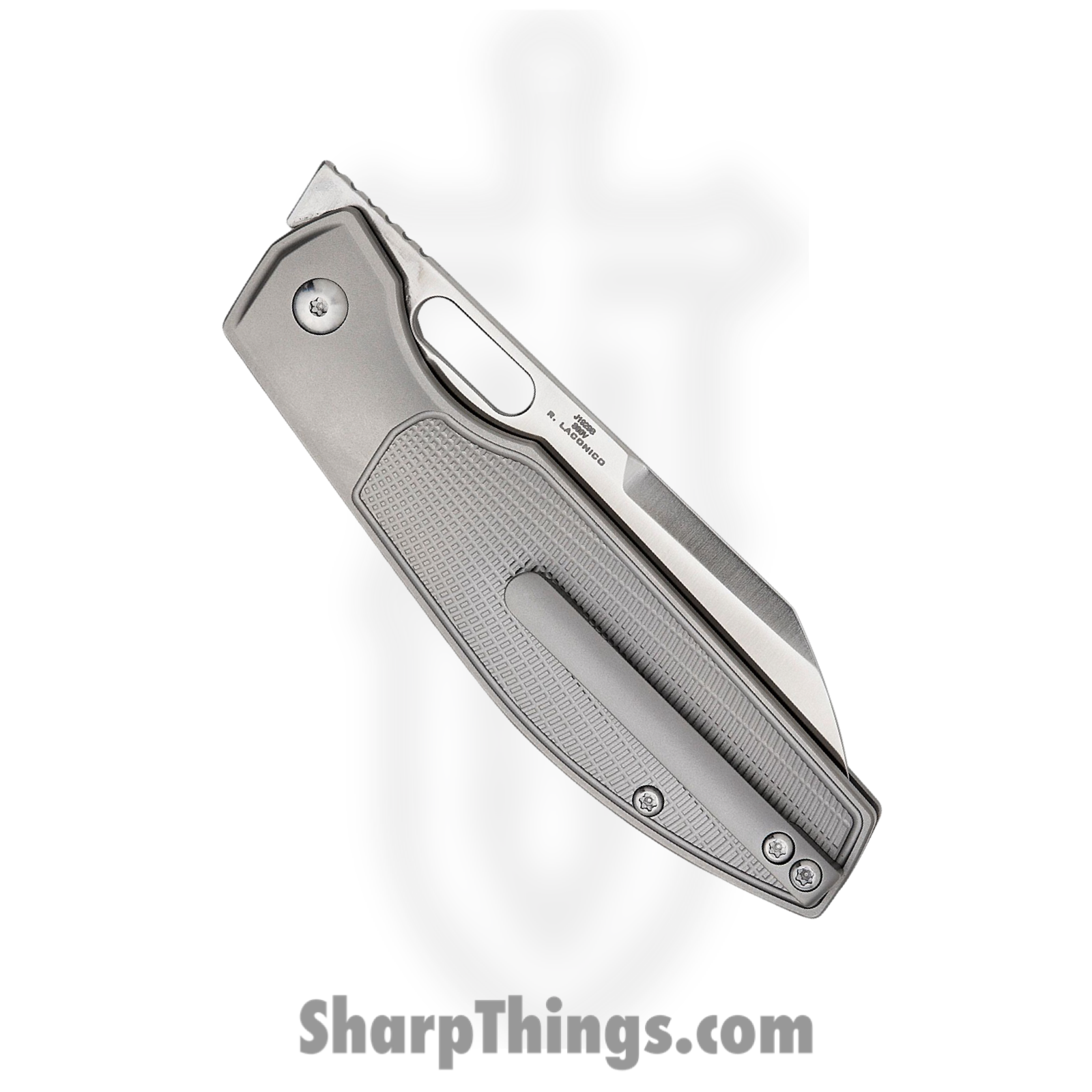 CJRB - J1929BTGY - Ekko - Folding Knife - CPM-S90V Sand Polished Sheepsfoot - Milled Titanium - Gray - Image 4