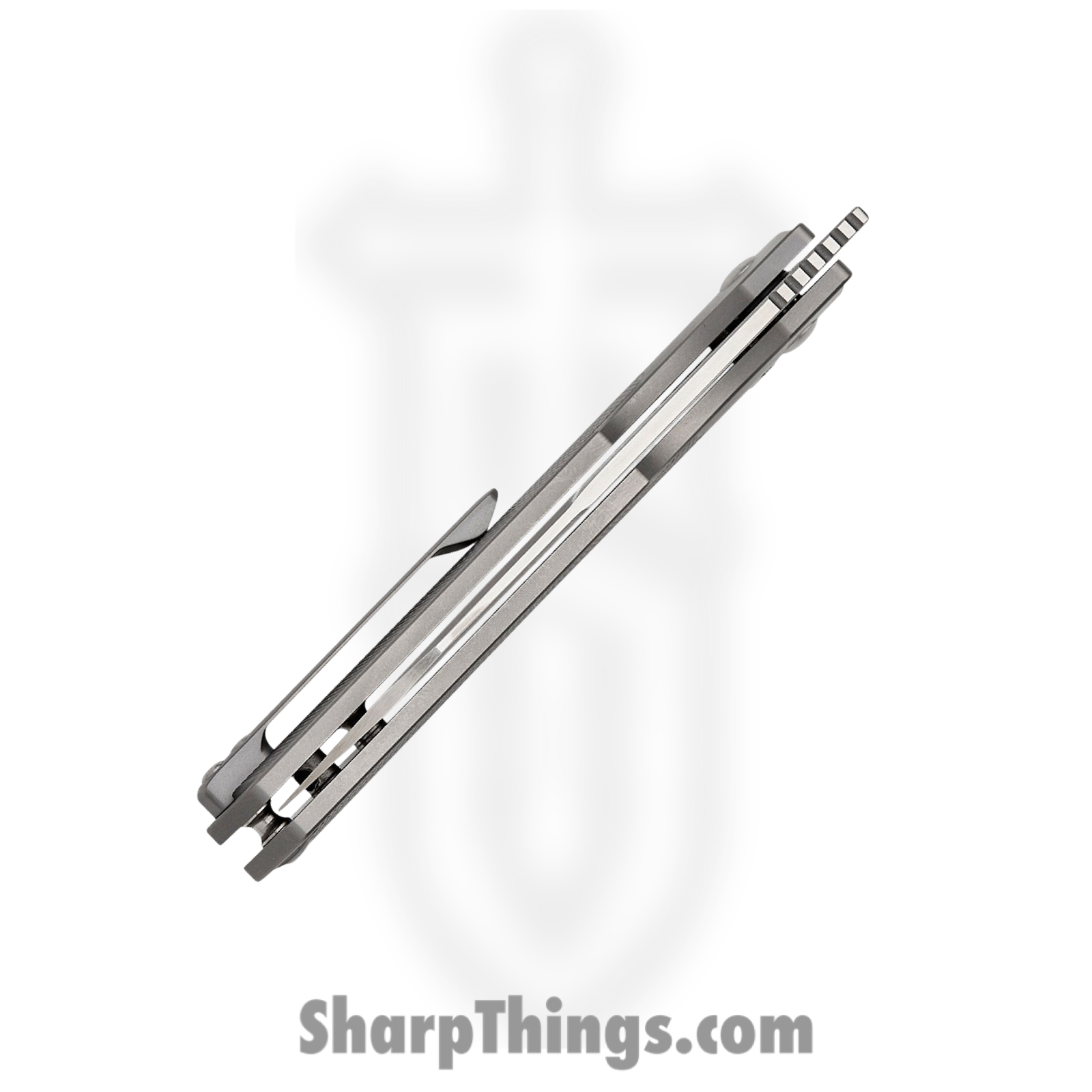 CJRB - J1929BTGY - Ekko - Folding Knife - CPM-S90V Sand Polished Sheepsfoot - Milled Titanium - Gray - Image 5