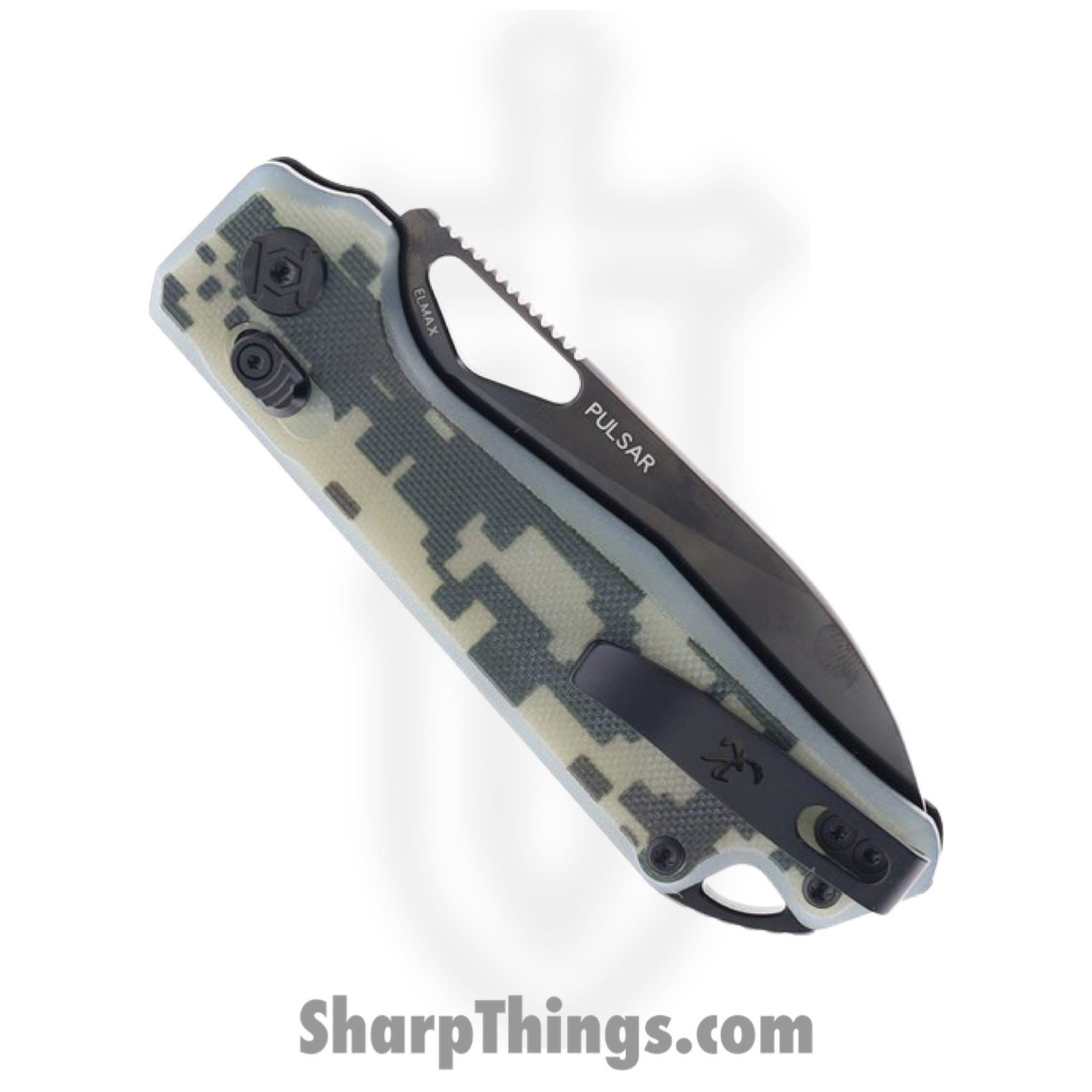 Kunwu - KUNX705MO - Pulsar XT Lock - Folding Knife - Elmax DLC Drop Point - G10 - Camo - Image 4
