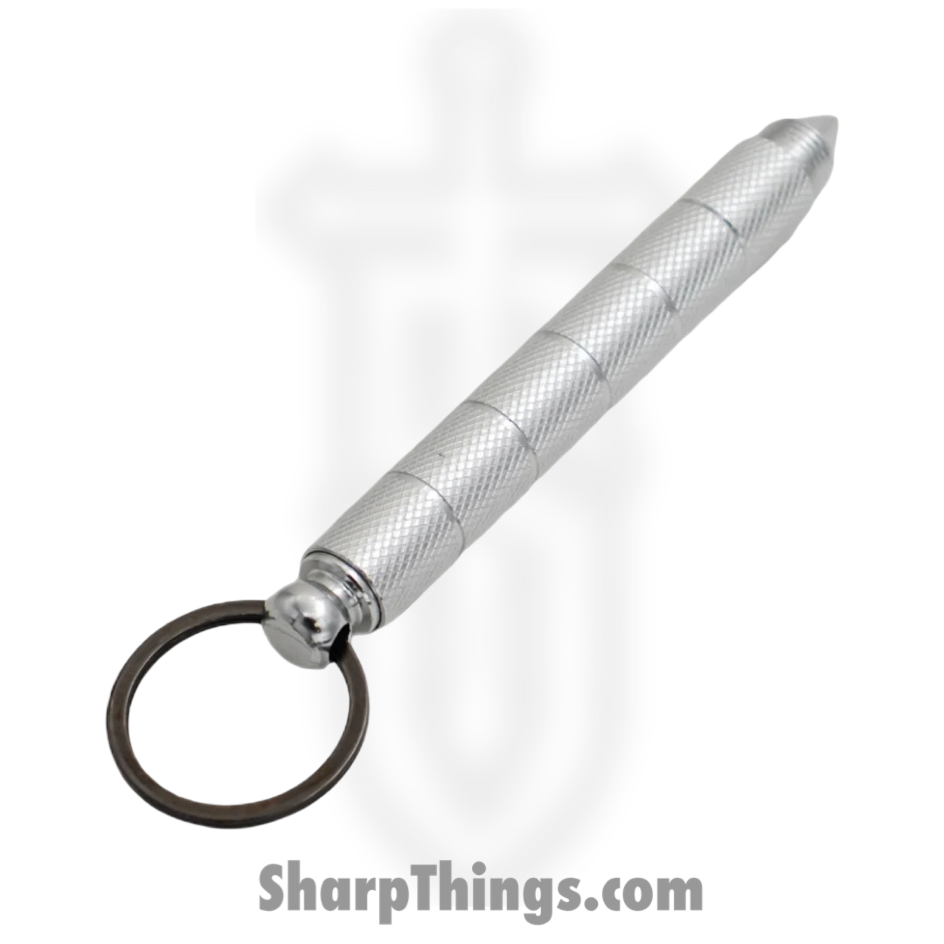 VOC - P-15947-SL - Kubotan Keychain Hidden Knife - Stainless Steel Black - Aluminum - Silver - Image 2