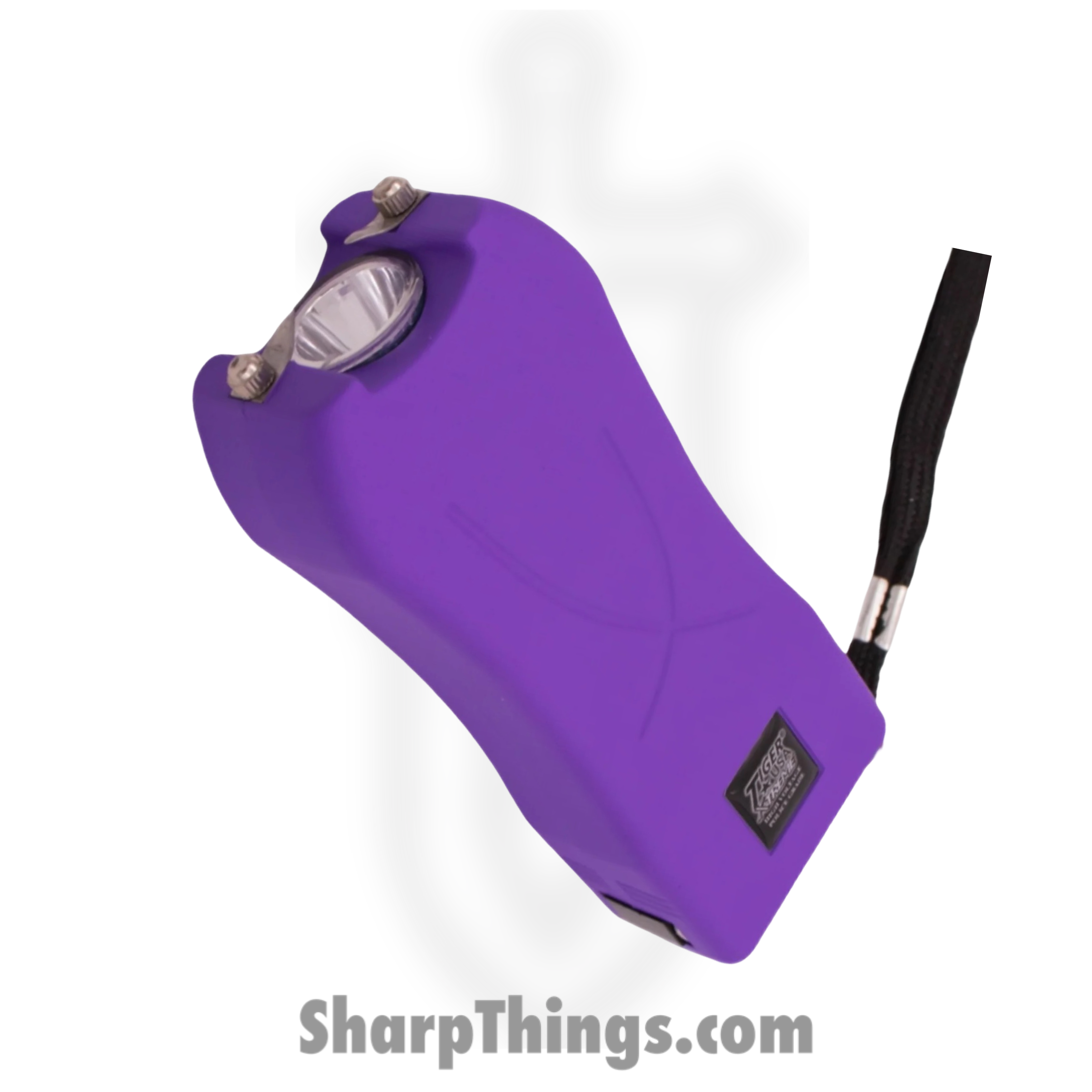 Tiger USA - TD-398-PP - 125 Million Jacquard Stun Gun Flashlight 200 Lumens - Plastic - Purple - Image 3