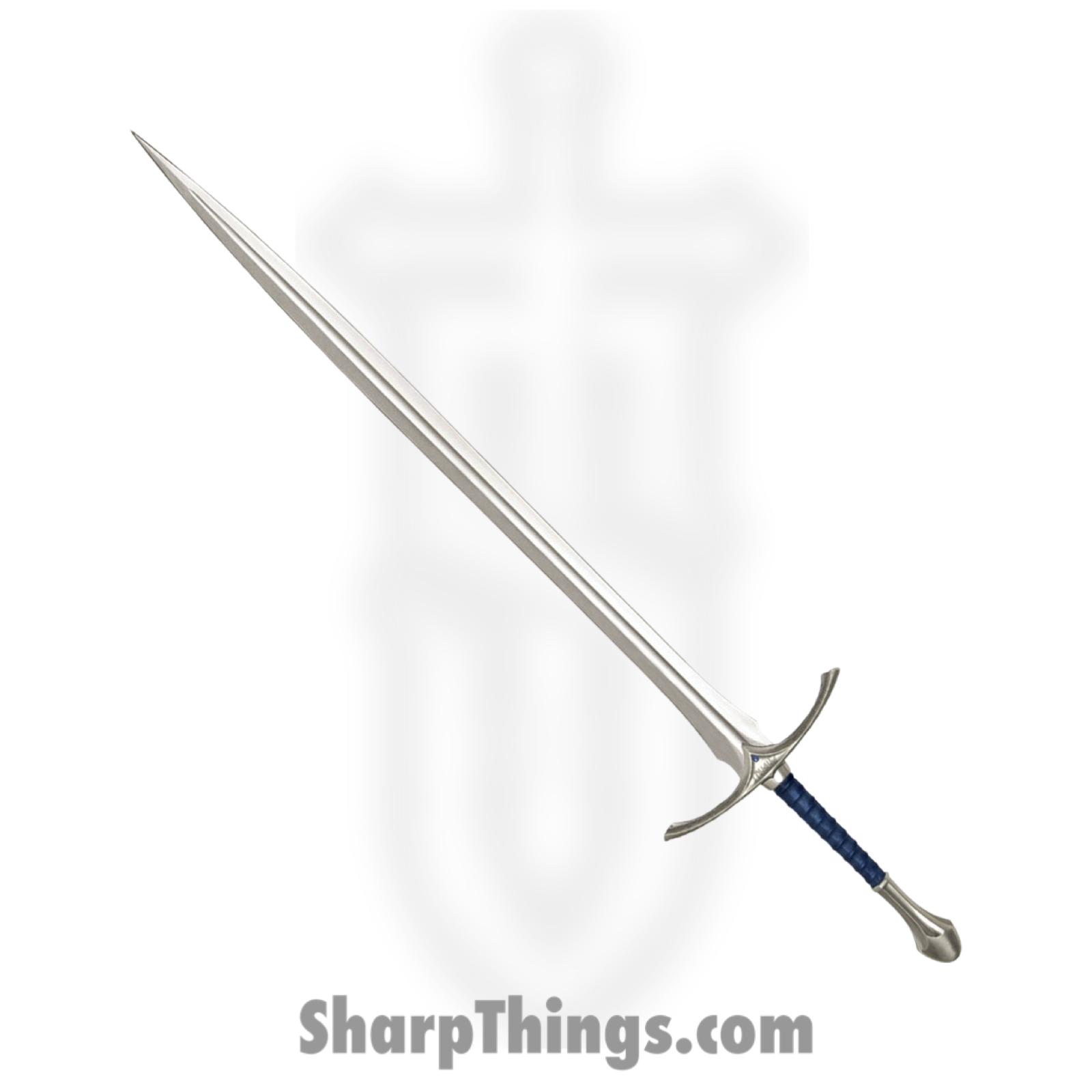 United Cutlery - UC1265 - Glamdring Sword of Gandalf - Fixed Blade Knife - 420 Stainless Polished - Leather Wrapped Metal - Blue