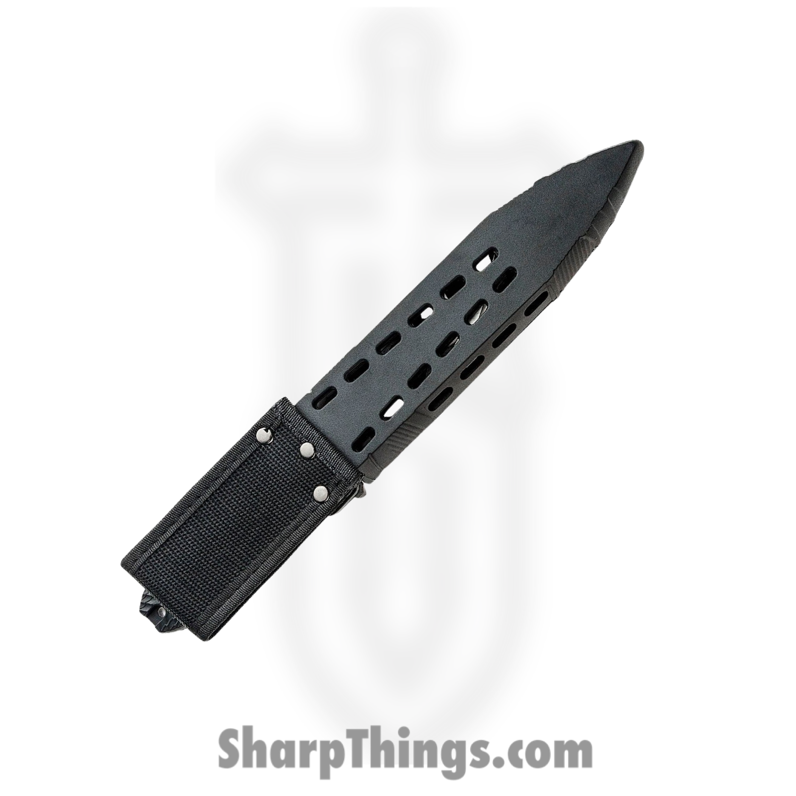 United Cutlery - UC3437 - M48 Cyclone Tsunami - Fixed Blade Knife - 2Cr13 Two Tone Black Satin Dual Edged Spiraling Dagger - GFRN - Black - Image 4