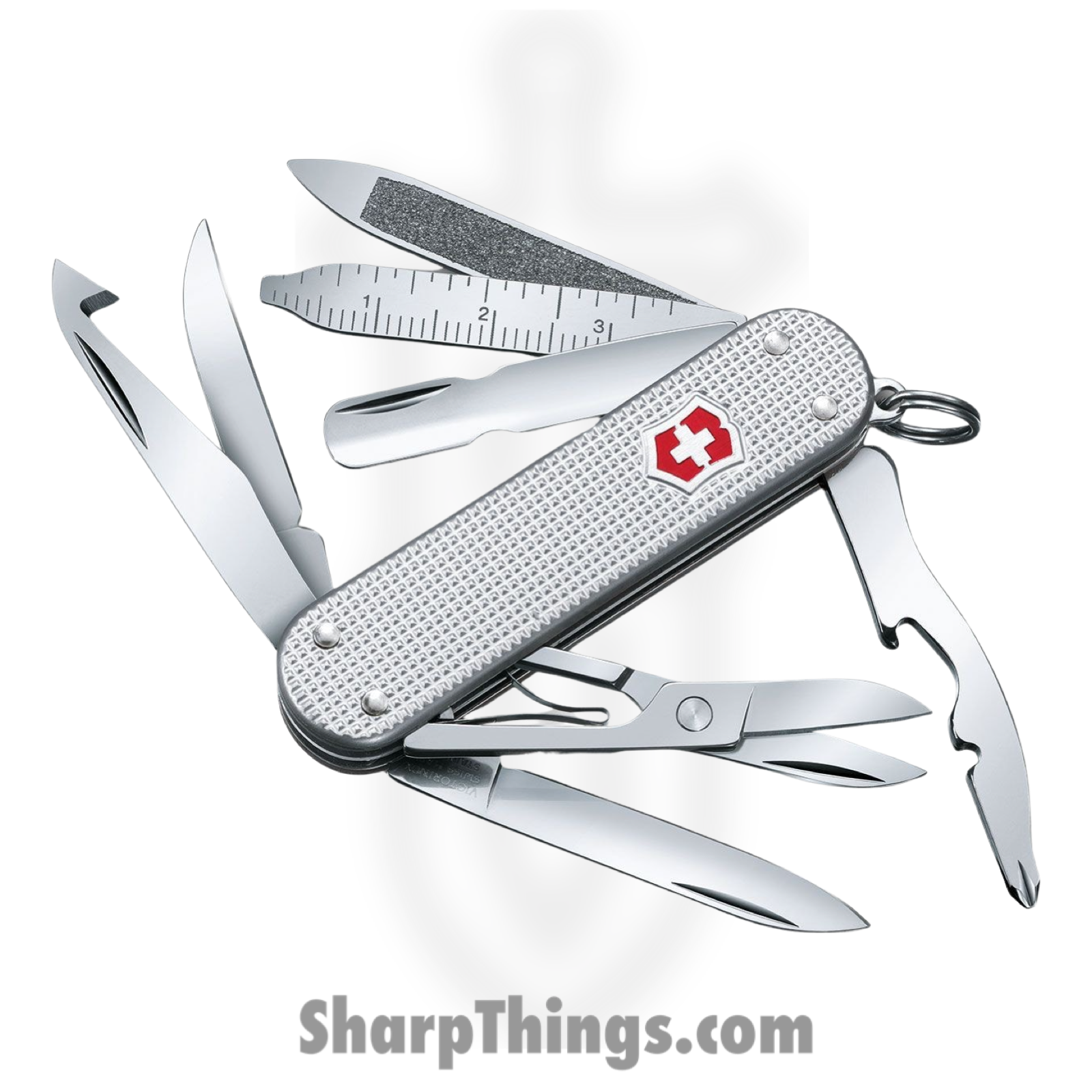 Victorinox - VN0638126X2 - Mini Champ Alox - Folding Knife - Stainless Steel Satin - Aluminum - Silver