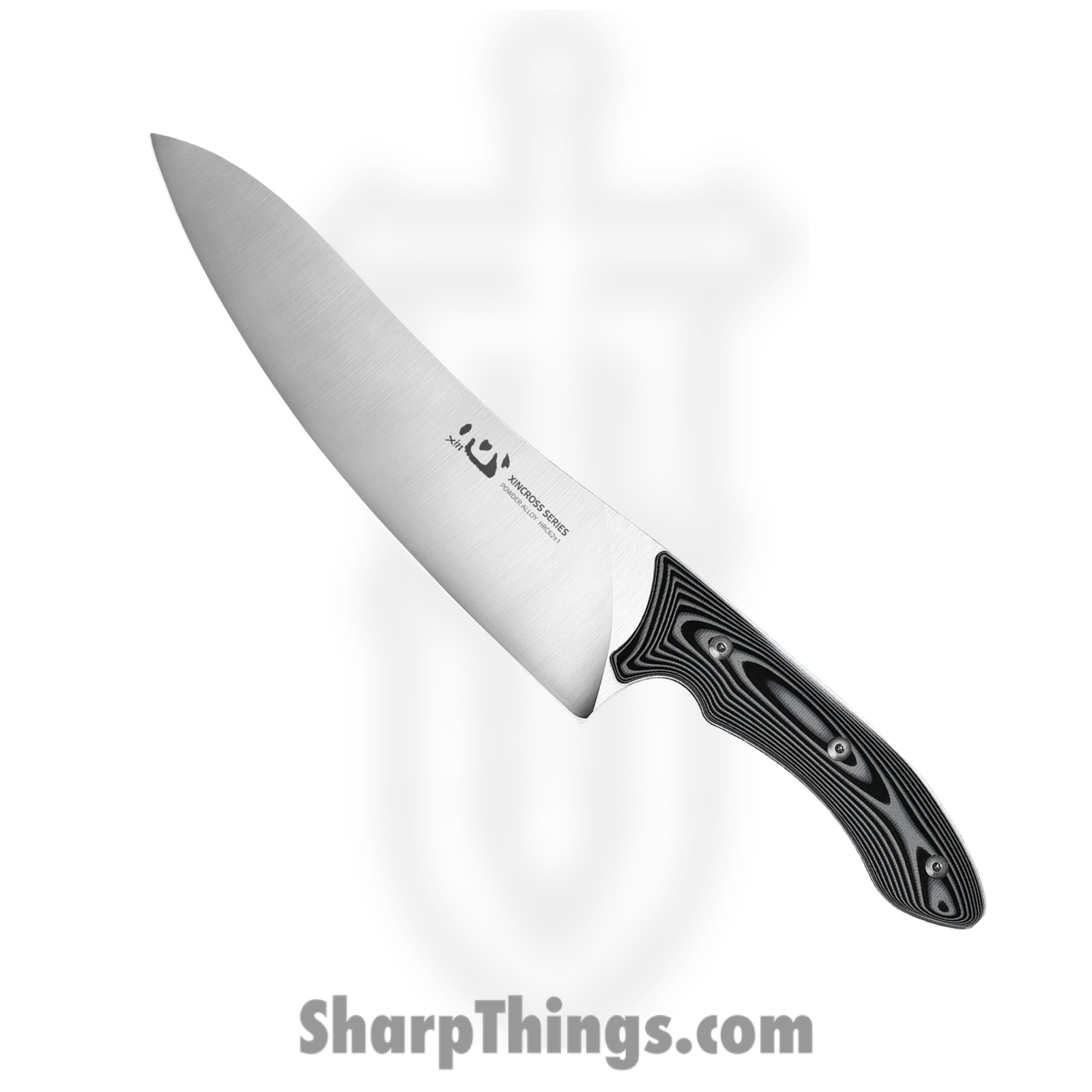 Xin Cutlery - XC110 - XinCross Tactical Chef Knife - Fixed Blade Knife - Alloy Steel Satin - G10 - Black White
