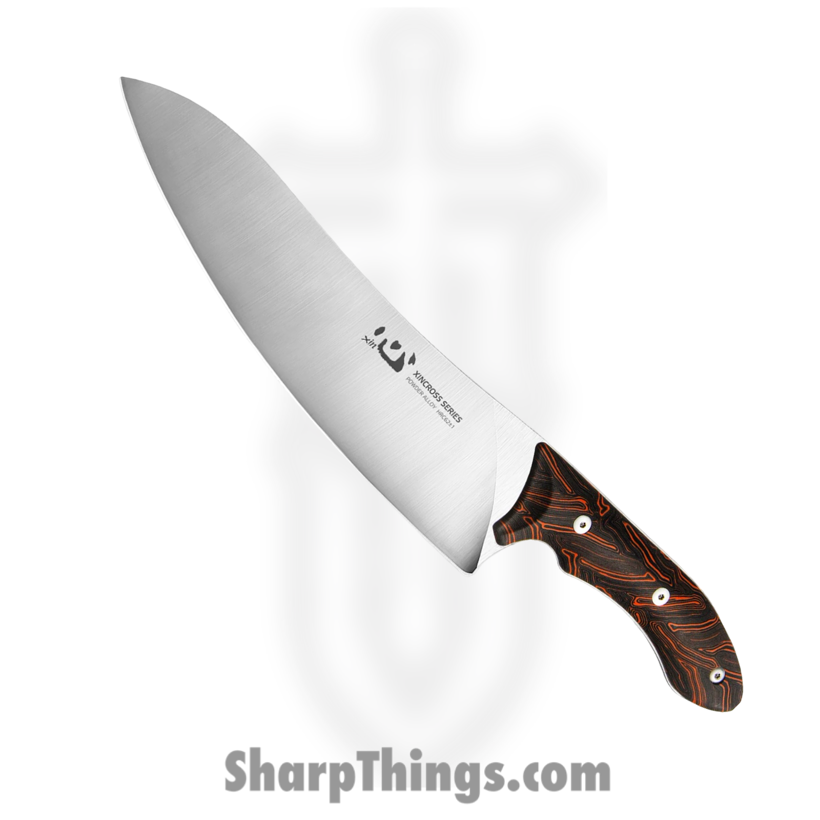 Xin Cutlery - XC143 - XinCross Tactical Chef Knife - Fixed Blade Knife - Alloy Steel Satin - G10 - Black Orange