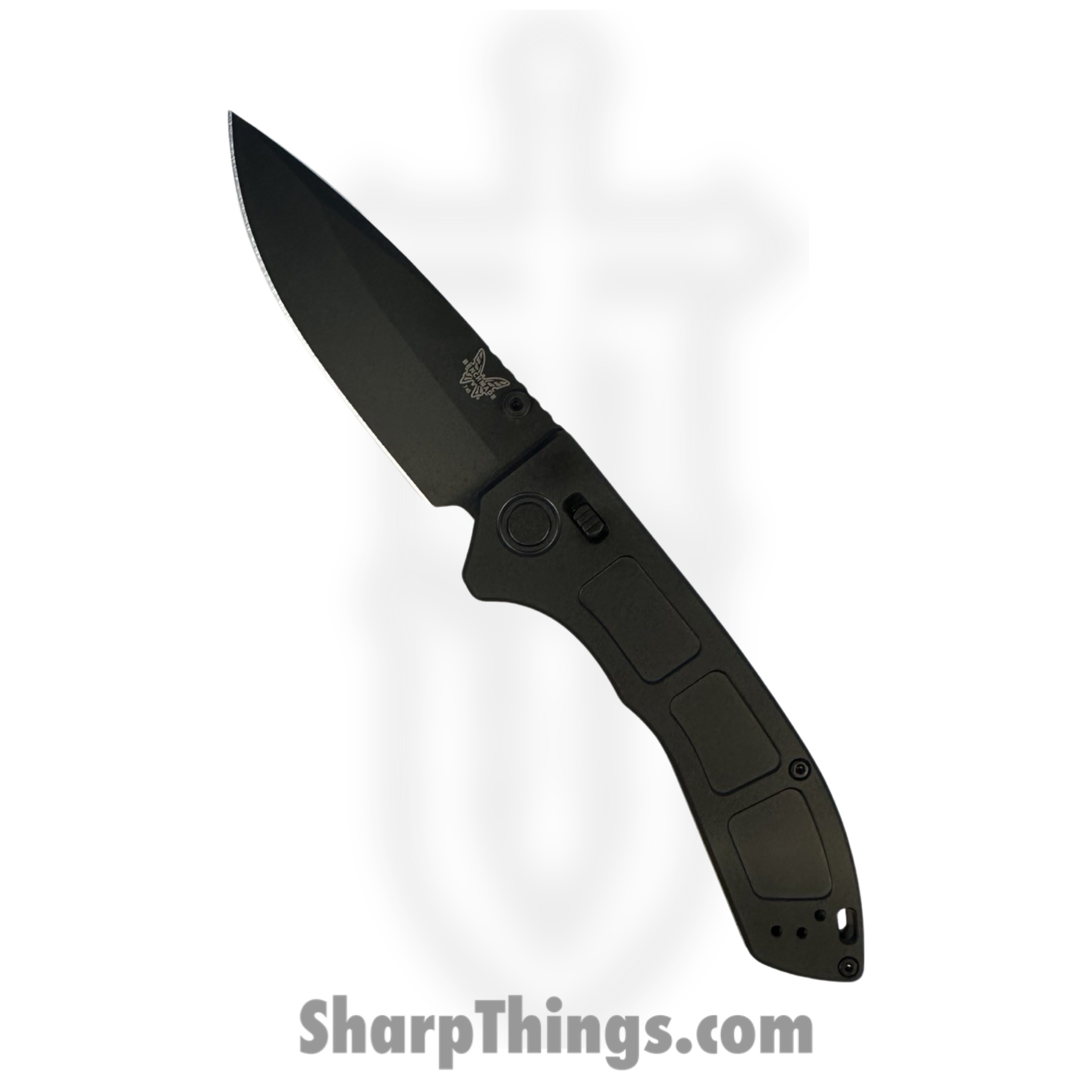 Benchmade - 748BK-01 - Narrows Black - Folding Knife - M390 DLC Drop Point - DLC Titanium - Black