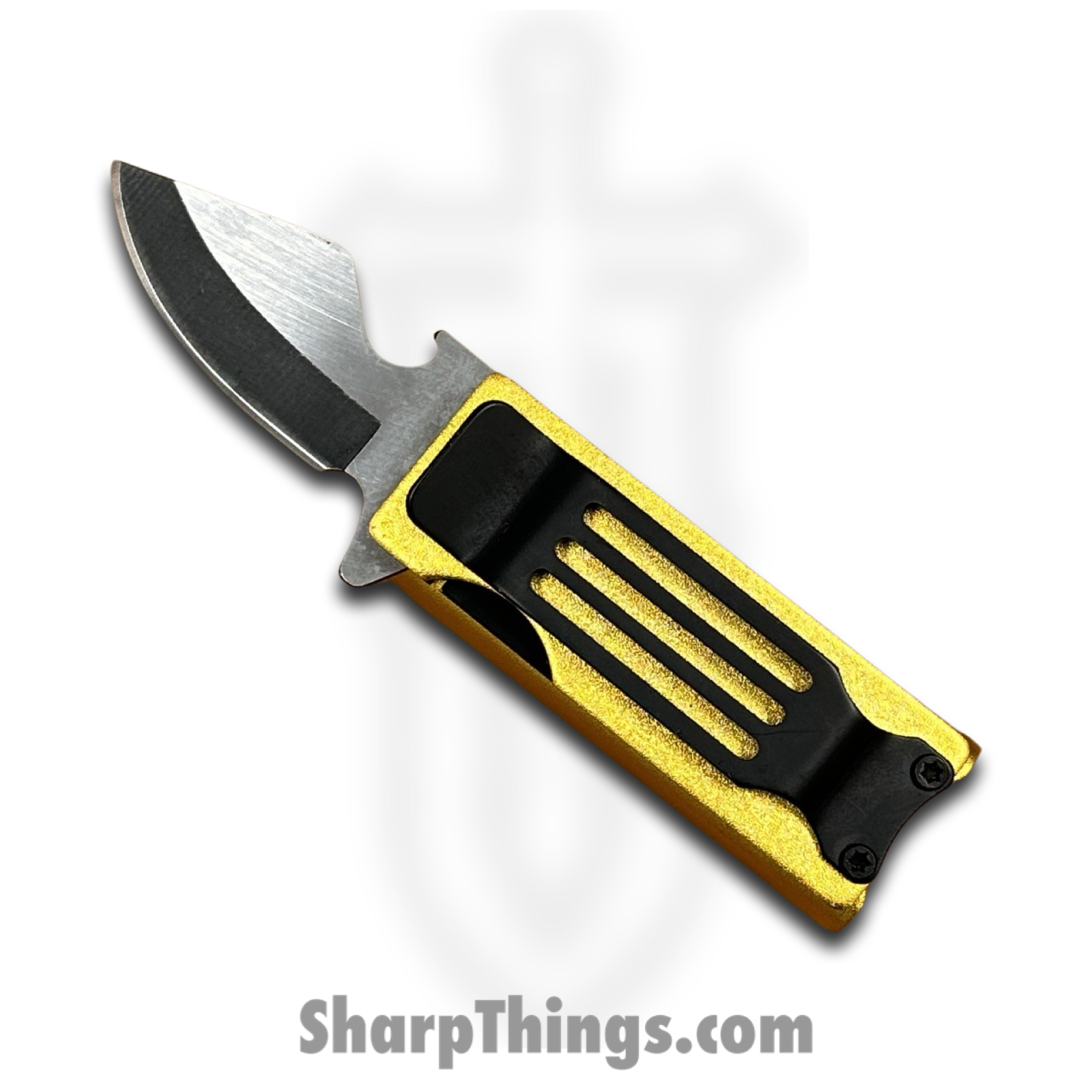 CMP - CN211523-YL - Lighter Money Clip Knife - Folding Knife - Stainless Steel Two Tone - Aluminum - Yellow