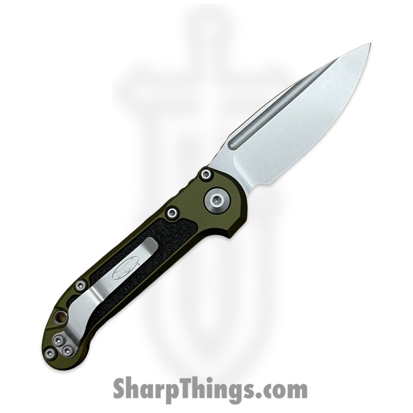 Microtech - 1135-10OD - L.U.D.T. Gen III - Automatic Knife - M390MK Stonewash Drop Point - 6061-T6 Aluminum - OD Green - Image 2