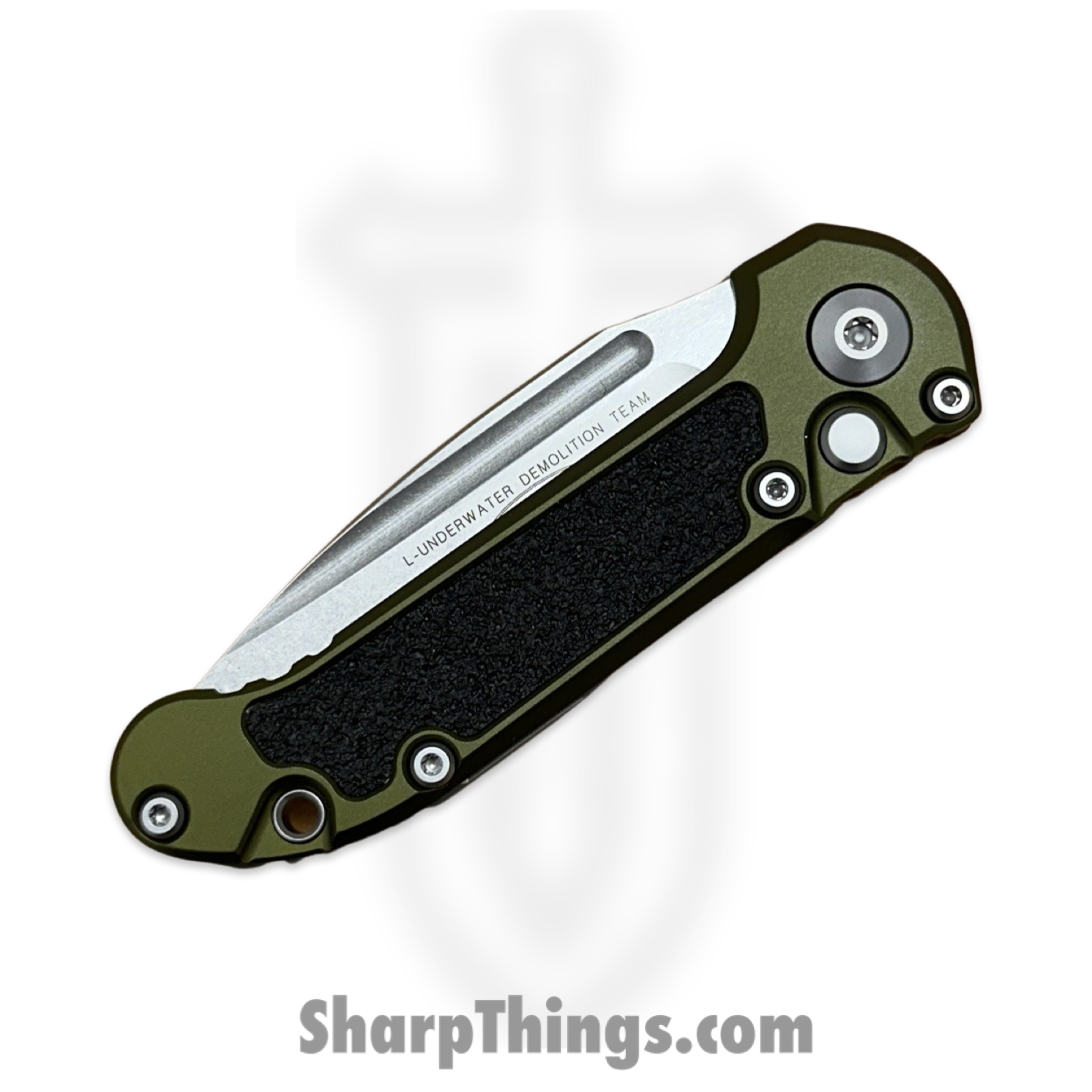 Microtech - 1135-10OD - L.U.D.T. Gen III - Automatic Knife - M390MK Stonewash Drop Point - 6061-T6 Aluminum - OD Green - Image 5