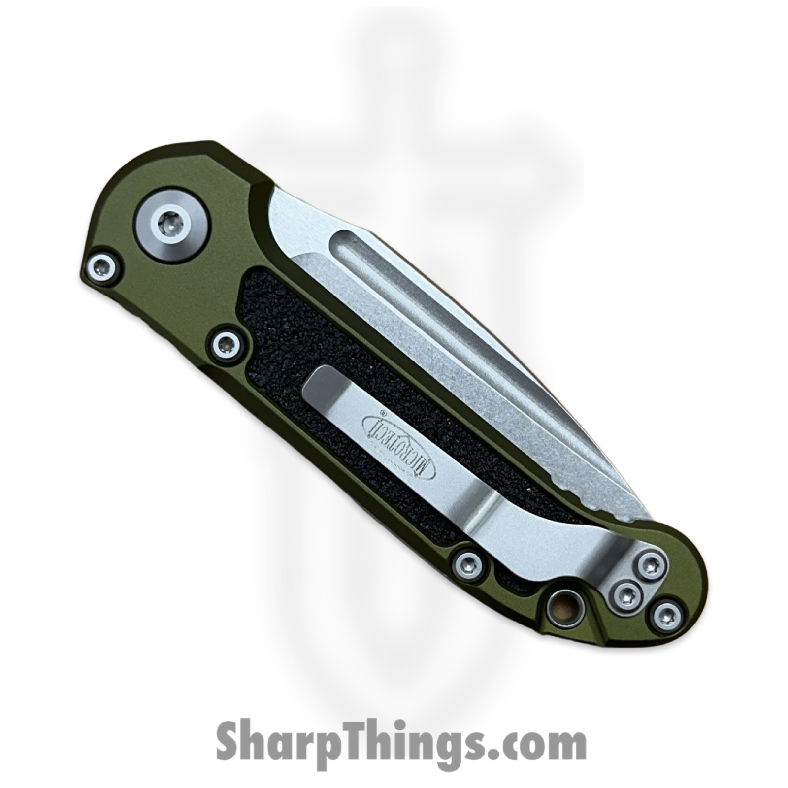Microtech - 1135-10OD - L.U.D.T. Gen III - Automatic Knife - M390MK Stonewash Drop Point - 6061-T6 Aluminum - OD Green - Image 4