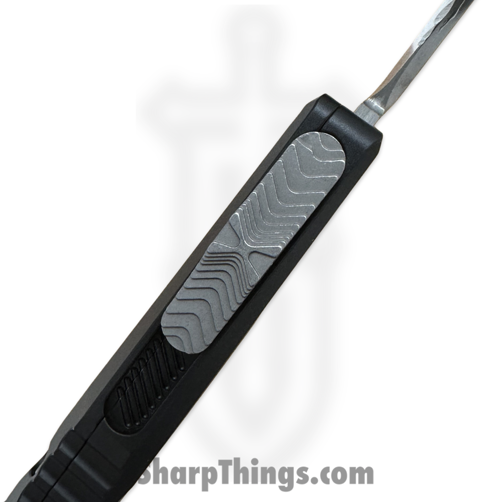 Microtech - 1142-11AP - Combat Troodon Gen III - OTF Auto - Apocalyptic D/E P/S - Deep Engraved Aircraft Aluminum - Black - Image 4