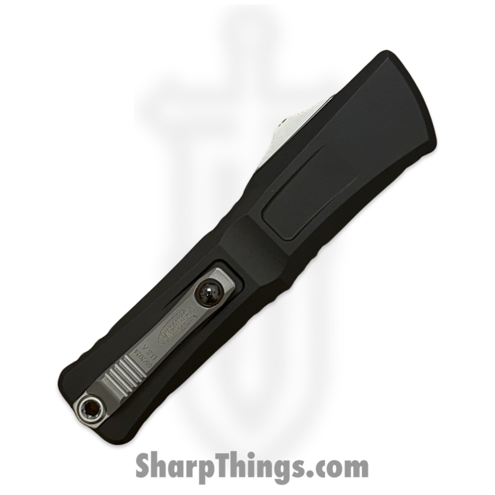 Microtech - 1142-6 - Combat Troodon Gen III F/S - OTF Auto - M390MK Satin D/E - Deep Engraved Aircraft Aluminum - Black - Image 5