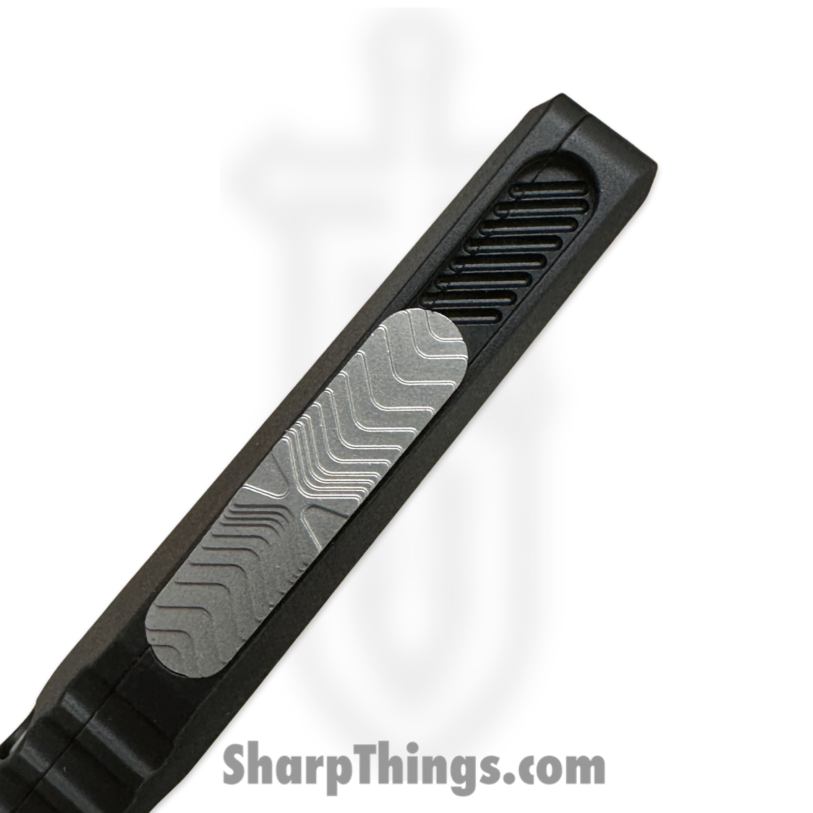Microtech - 1142-6 - Combat Troodon Gen III F/S - OTF Auto - M390MK Satin D/E - Deep Engraved Aircraft Aluminum - Black - Image 6