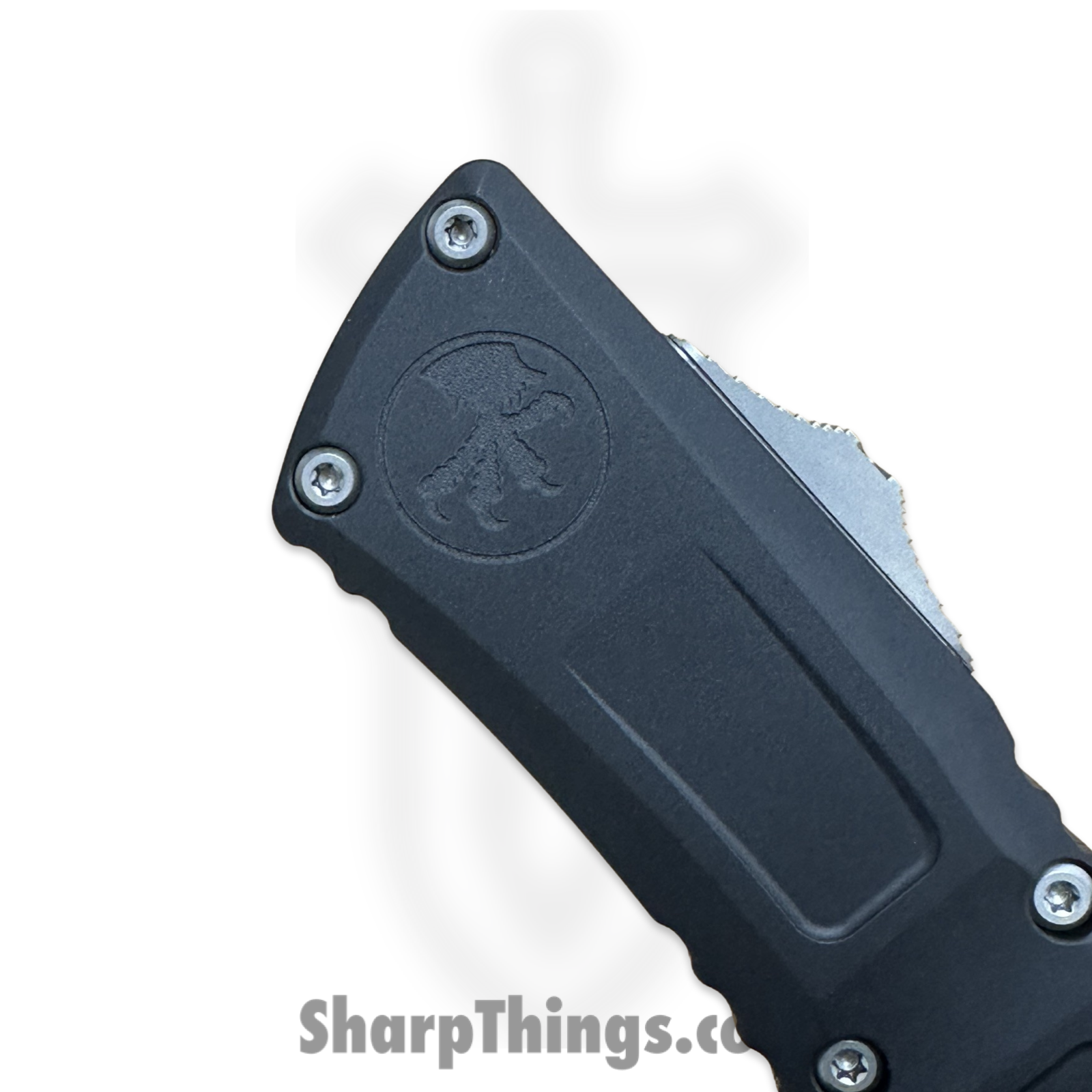 Microtech - 1142-6 - Combat Troodon Gen III F/S - OTF Auto - M390MK Satin D/E - Deep Engraved Aircraft Aluminum - Black - Image 7