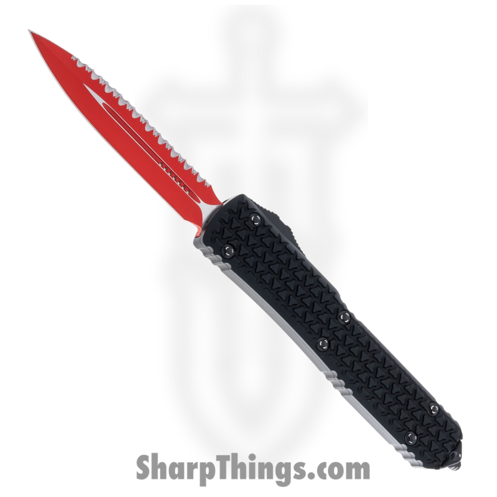 Microtech - 122-3SL - Ultratech Sith Lord - OTF Auto - Red Bayonet - 6061-T6 Aluminum - Black
