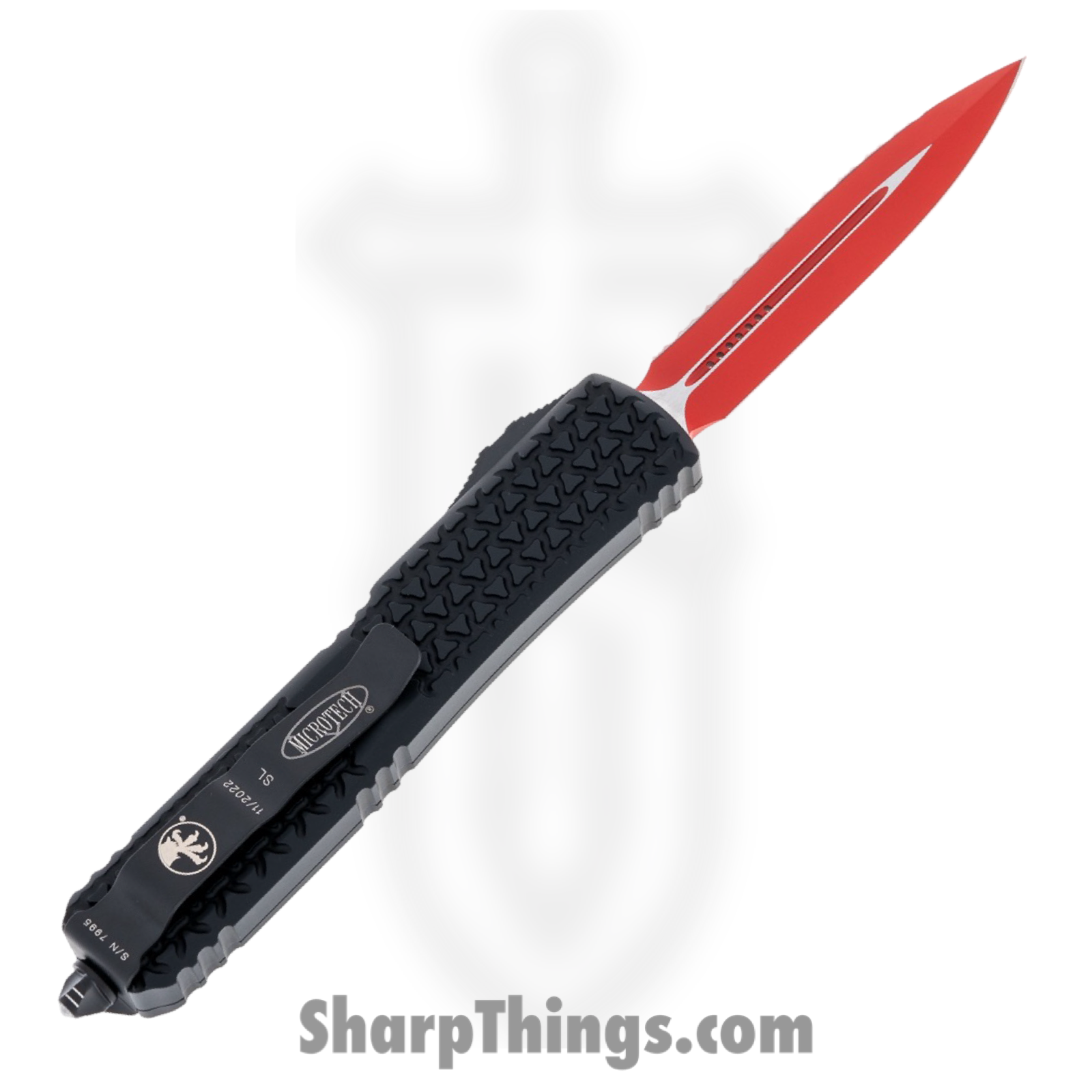 Microtech - 122-3SL - Ultratech Sith Lord - OTF Auto - Red Bayonet - 6061-T6 Aluminum - Black - Image 2