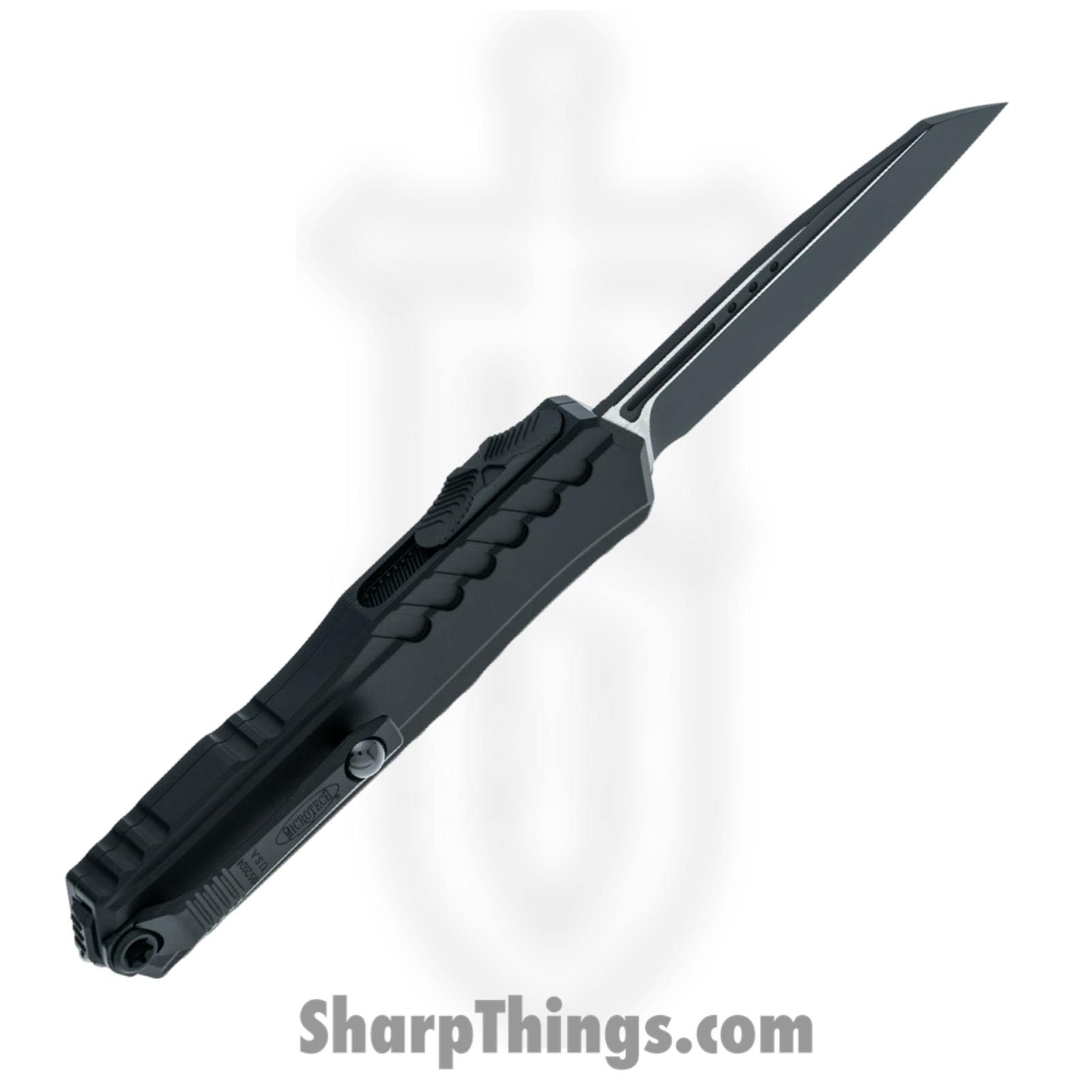 Microtech - 1241-1T - Cypher II - OTF Auto - M390MK Coated Reverse Tanto - 6061-T6 Aluminum - Black - Image 2