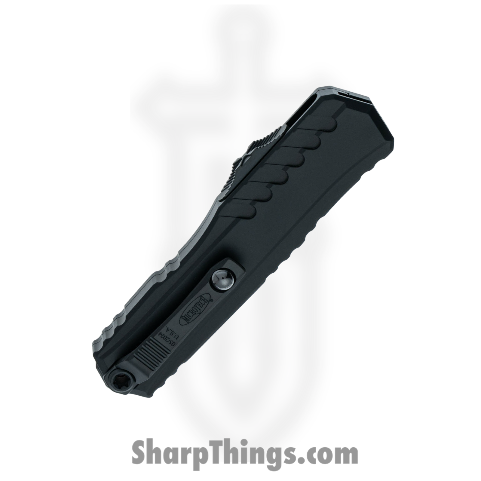 Microtech - 1241-1T - Cypher II - OTF Auto - M390MK Coated Reverse Tanto - 6061-T6 Aluminum - Black - Image 4