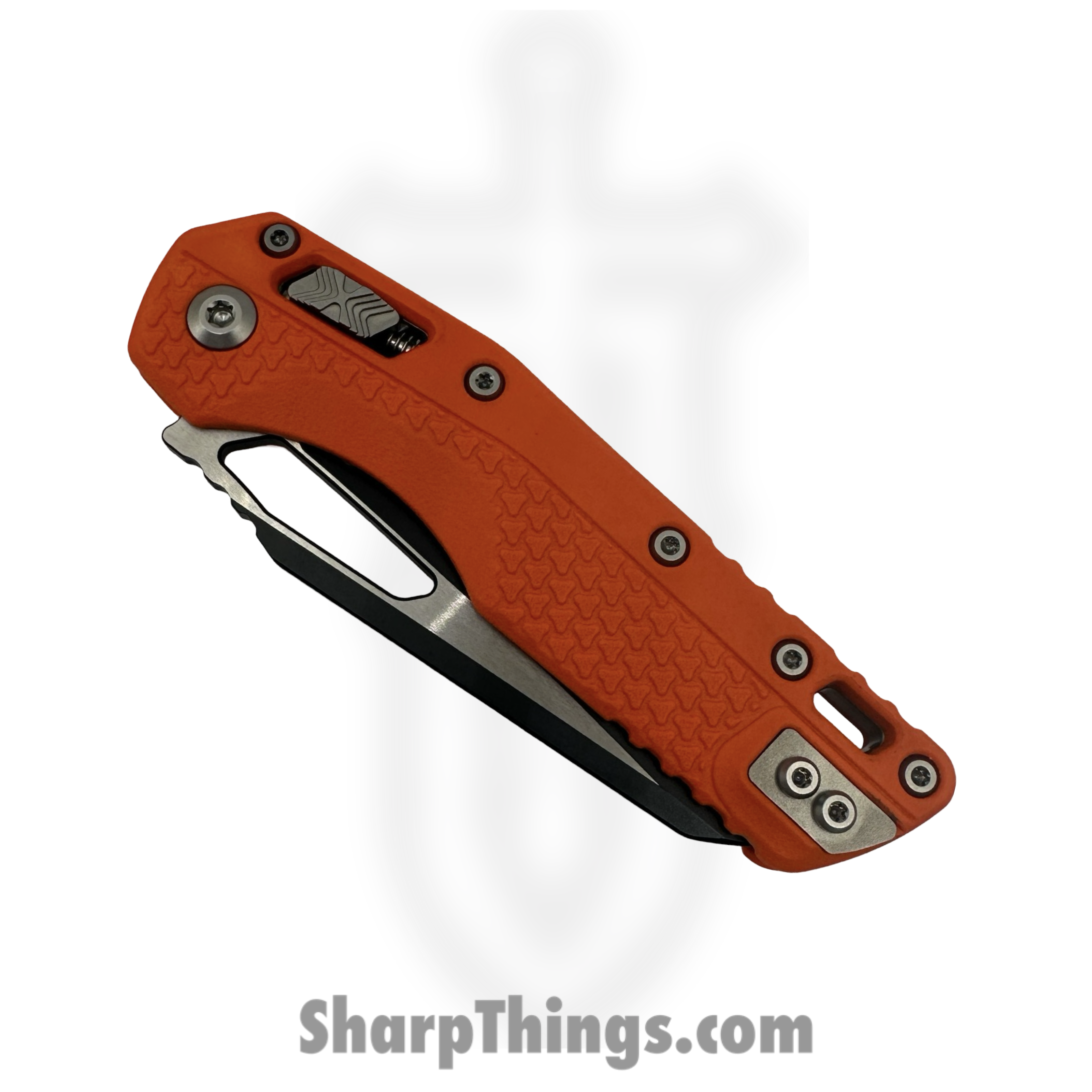 Microtech - 210T-2PMOR - MSI Ram-Lok - Folding Knife - M390MK P/S Black Modified Sheepsfoot - Injection Molded Polymer - Orange - Image 3