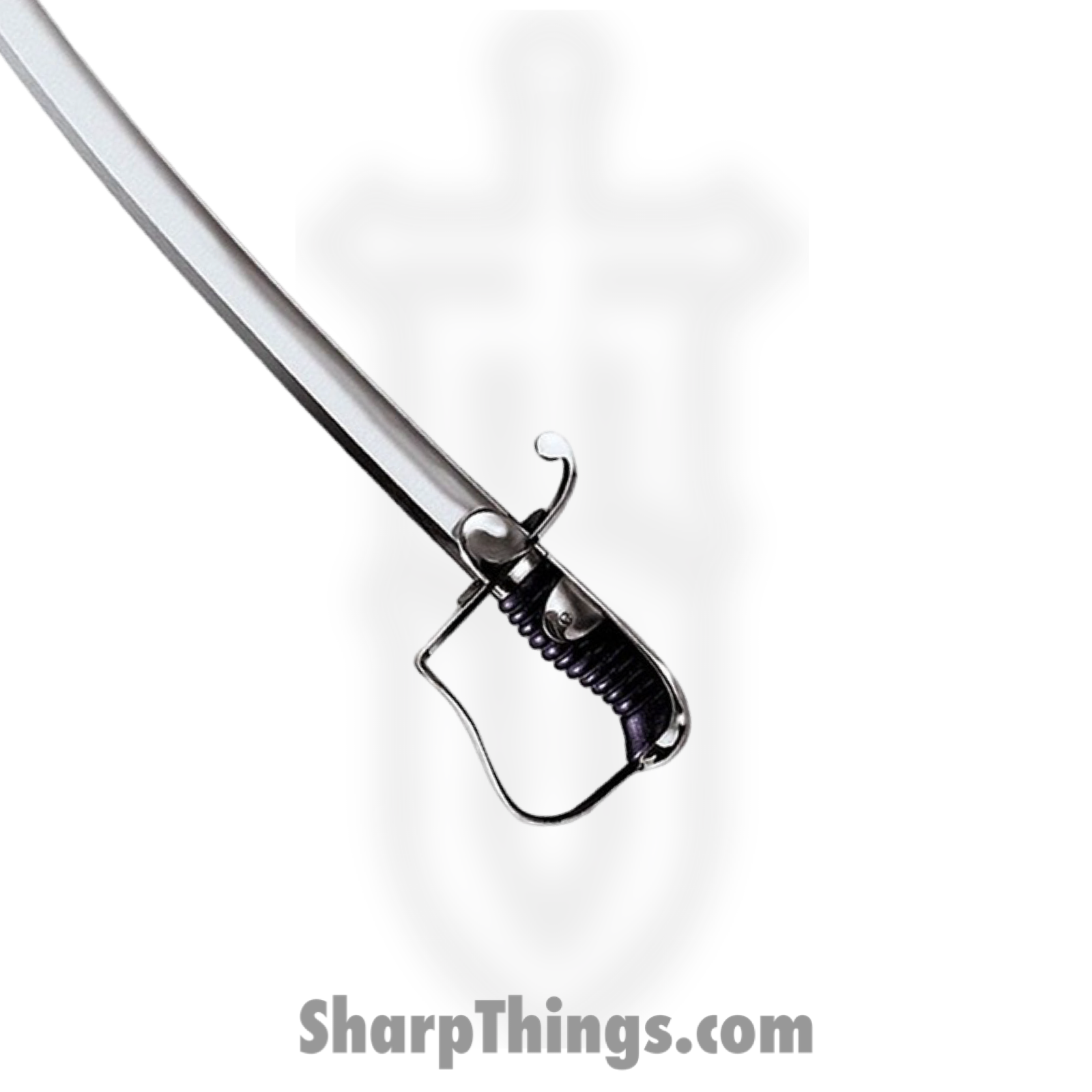 Cold Steel - CS88S - 1796 Light Cavalry Sword - Fixed Blade Knife - 1055 HC Satin - Leather Wrapped - Black - Image 2