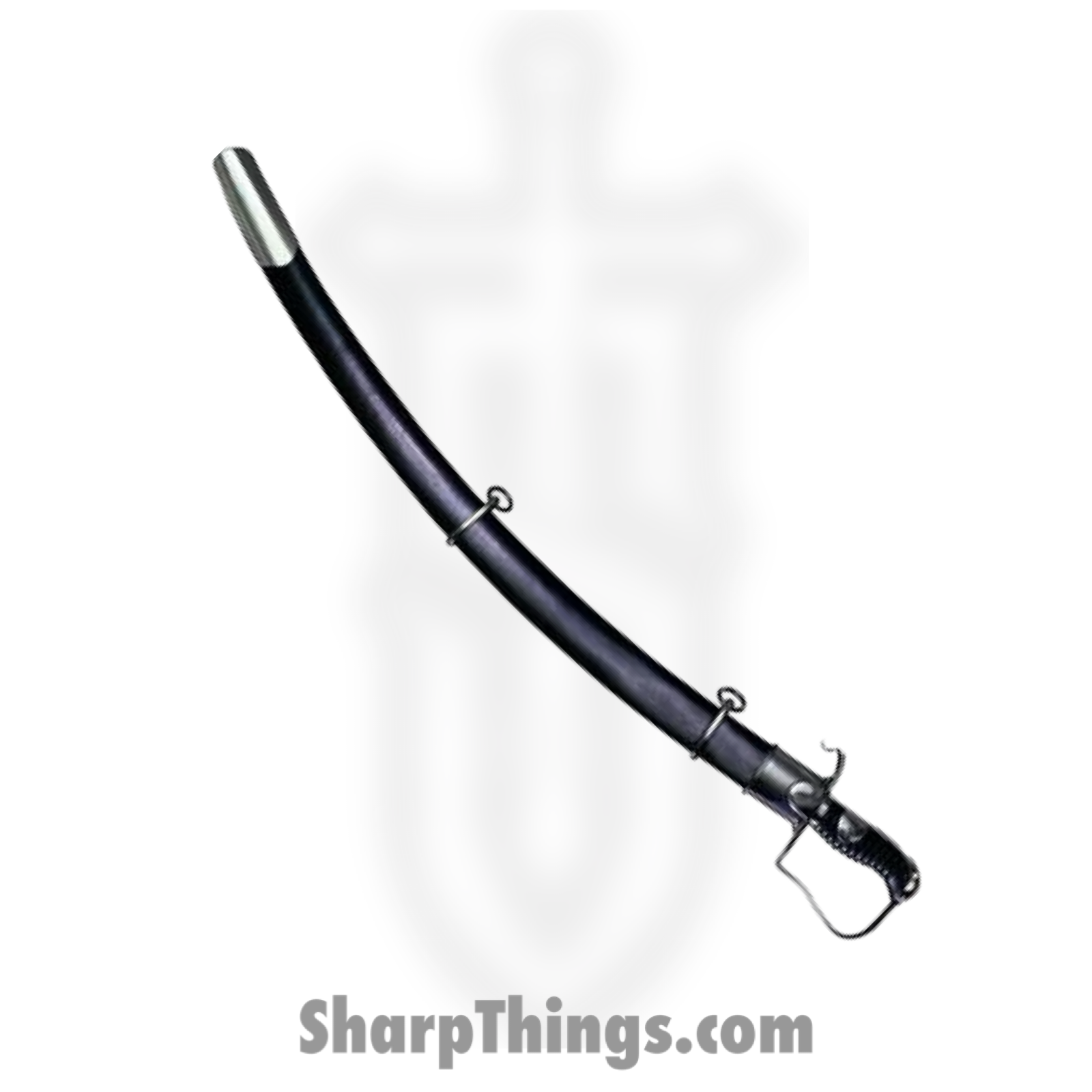 Cold Steel - CS88S - 1796 Light Cavalry Sword - Fixed Blade Knife - 1055 HC Satin - Leather Wrapped - Black - Image 3