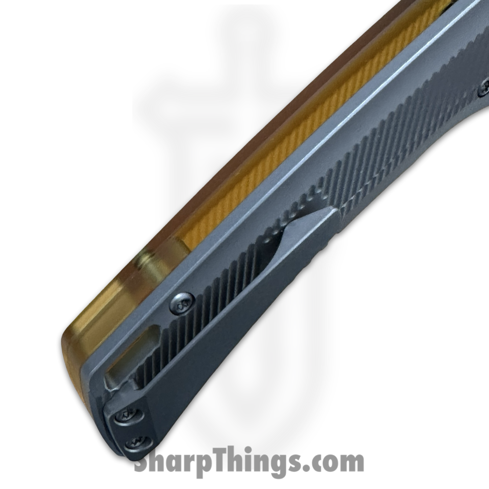 EMPEDC - EMPRELSWULT - Relative Special Edition - Folding Knife - Stonewash Magnacut Bowie - Ultem Titanium - Amber - Image 6