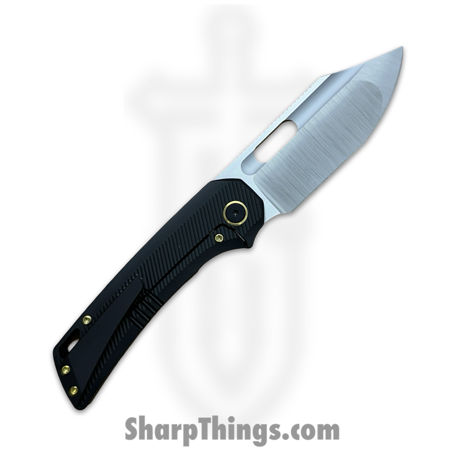 EMPEDC - EMPRELDRKMAT - Relative - Folding Knife - Stonewash Magnacut Bowie - Fat Carbon Titanium - Gold - Image 2