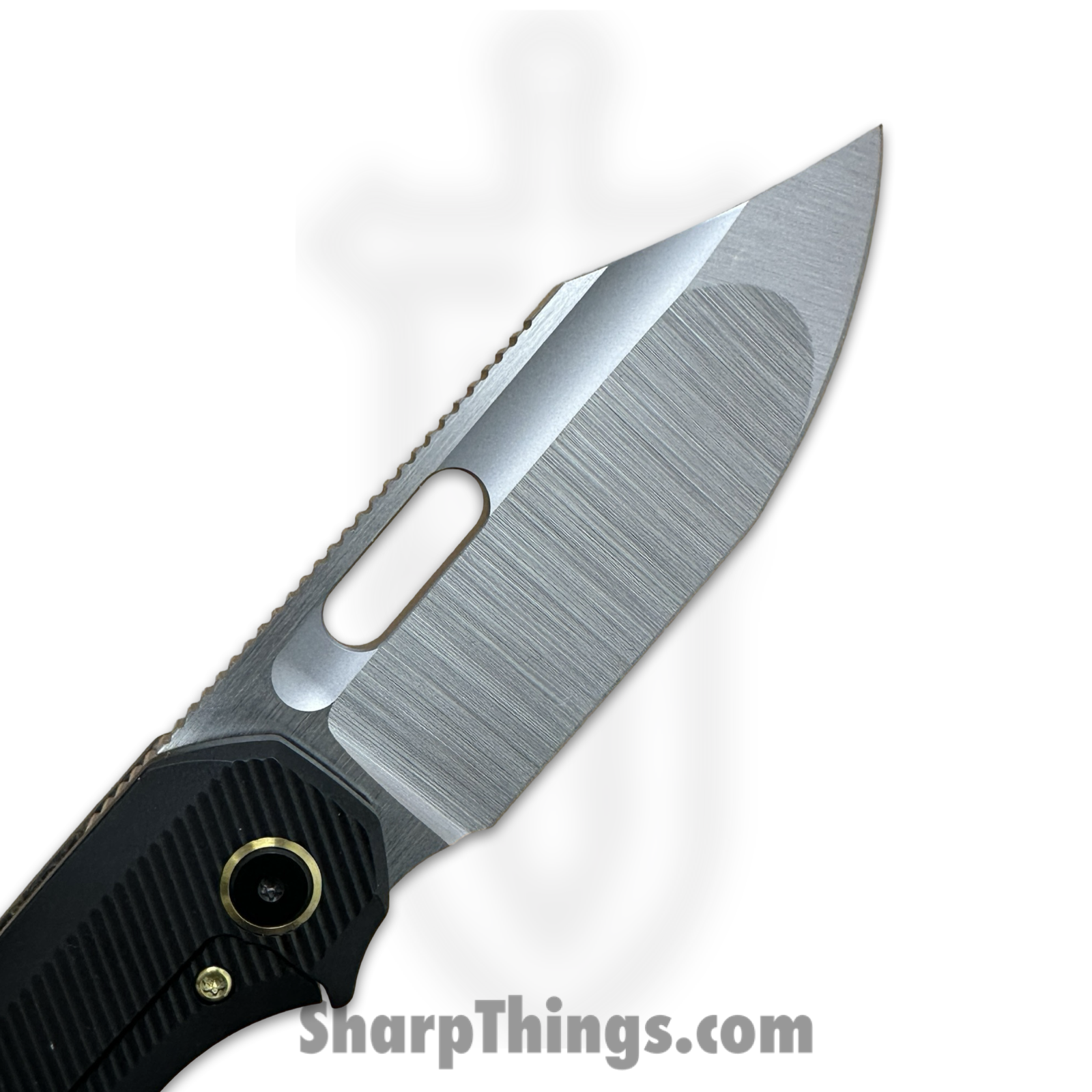 EMPEDC - EMPRELDRKMAT - Relative - Folding Knife - Stonewash Magnacut Bowie - Fat Carbon Titanium - Gold - Image 12
