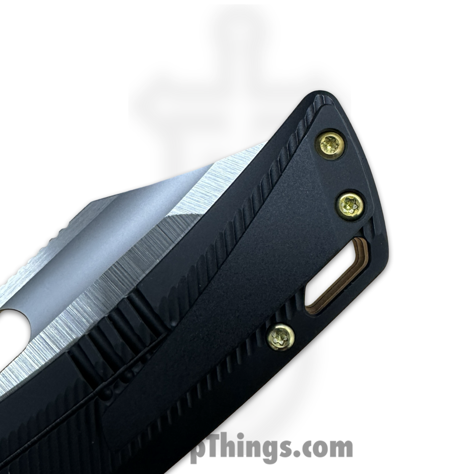 EMPEDC - EMPRELDRKMAT - Relative - Folding Knife - Stonewash Magnacut Bowie - Fat Carbon Titanium - Gold - Image 5