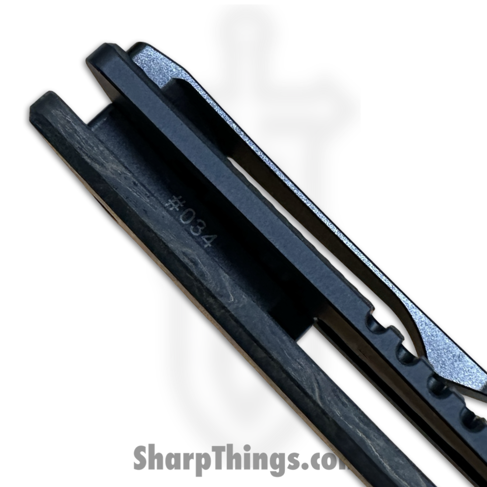 EMPEDC - EMPRELDRKMAT - Relative - Folding Knife - Stonewash Magnacut Bowie - Fat Carbon Titanium - Gold - Image 4