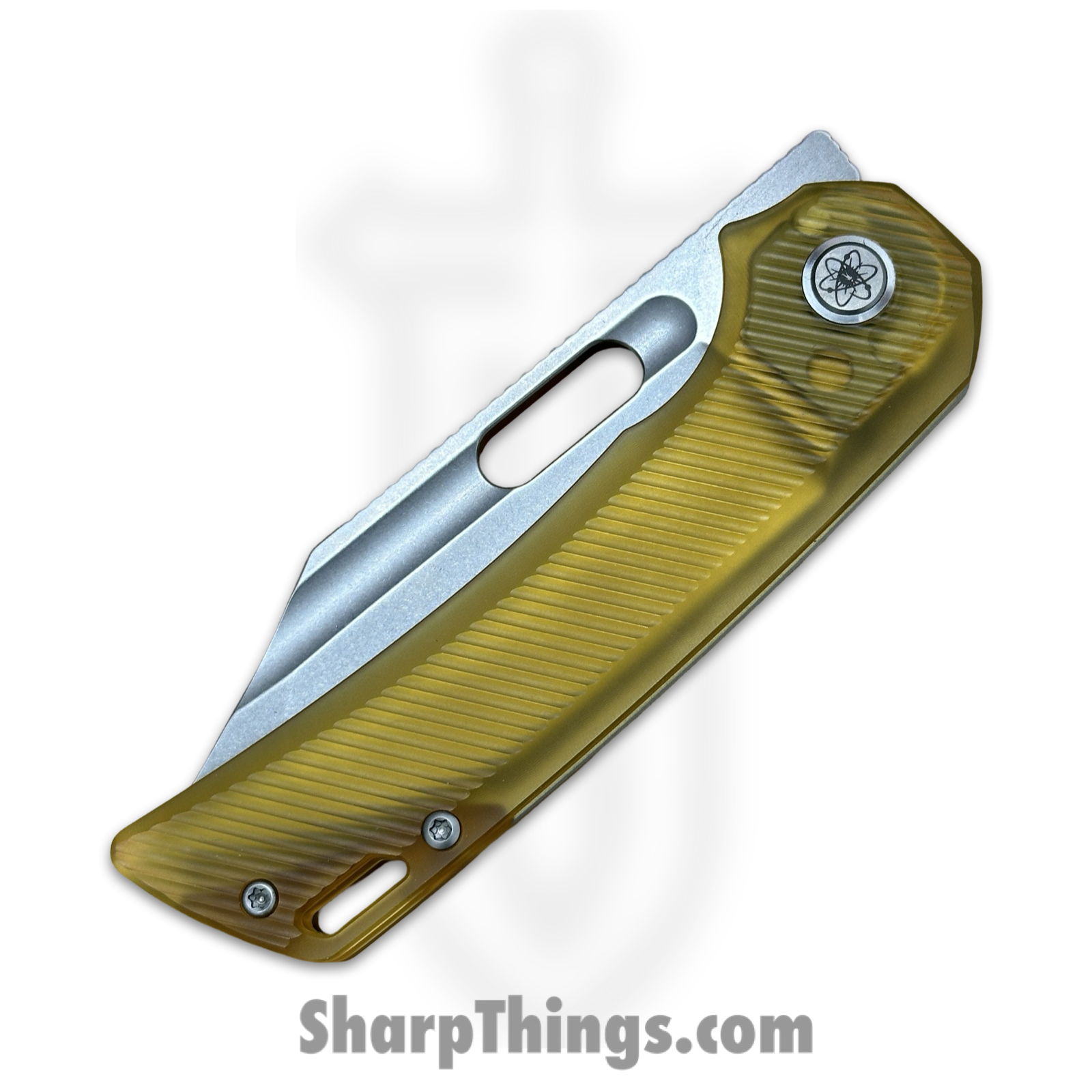 EMPEDC - EMPRELSWULT - Relative Special Edition - Folding Knife - Stonewash Magnacut Bowie - Ultem Titanium - Amber - Image 9