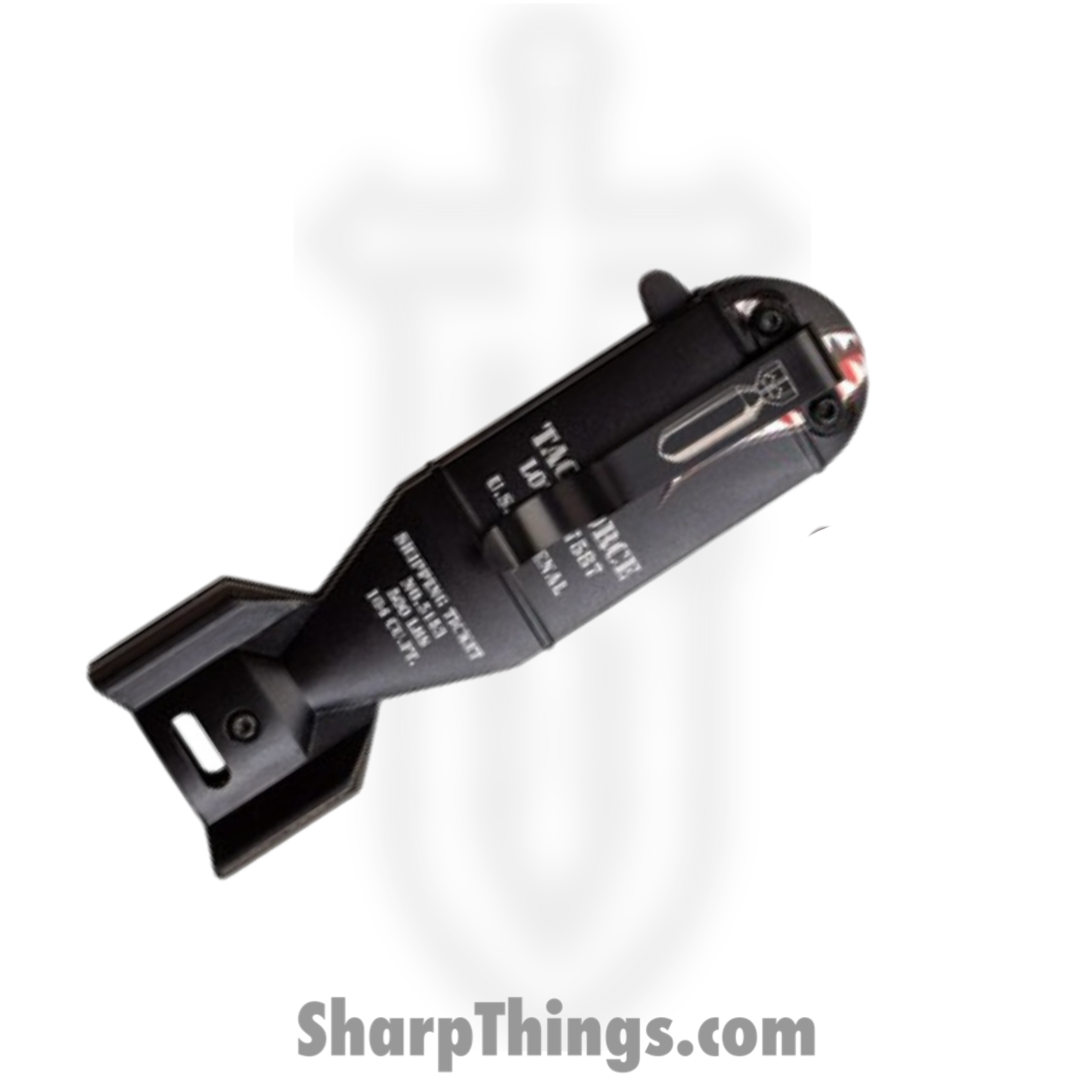 Tac Force - TF1039POP-BK - WWII Shark Bomb Shaped - Assisted Open Knife - 3Cr13 Black Stonewash - Aluminum - Black - Image 2