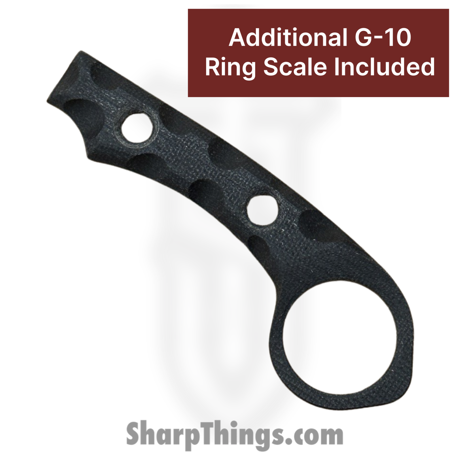 T.Kell Knives - FLNGreyman - FLN Removable G-10 Ring Black Recon - Fixed Blade Knife - 80crv2 Coated Hawkbill - G10 - Greyman - Image 4