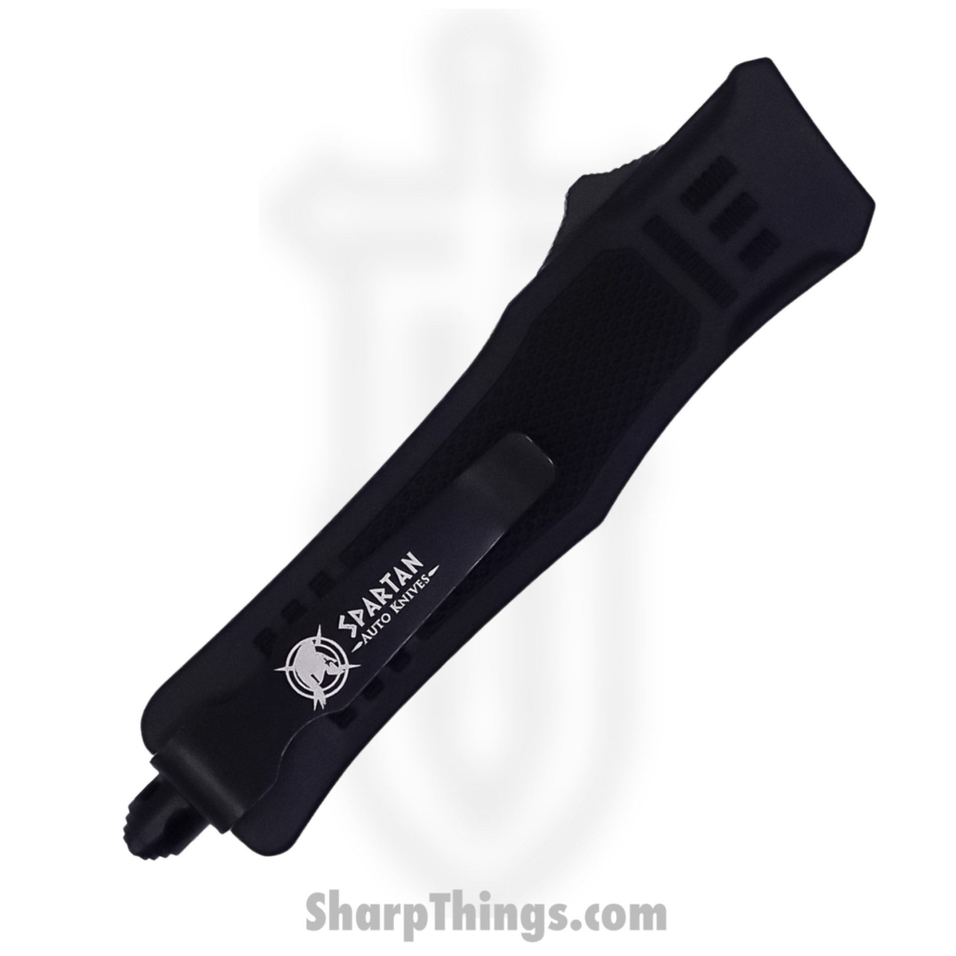 Steel River Knives - SB618DSBK - Midway OTF Auto - 440 2 Tone Serrated Drop Point - Black - Image 2