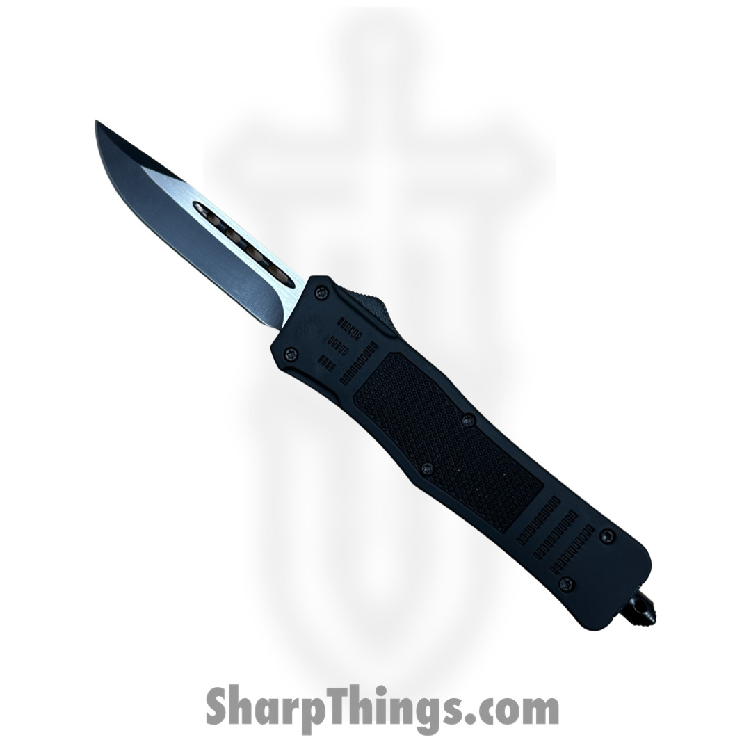 Steel River Knives - SB618DPBK - Midway OTF Auto - 440 2 Tone Drop Point - Black