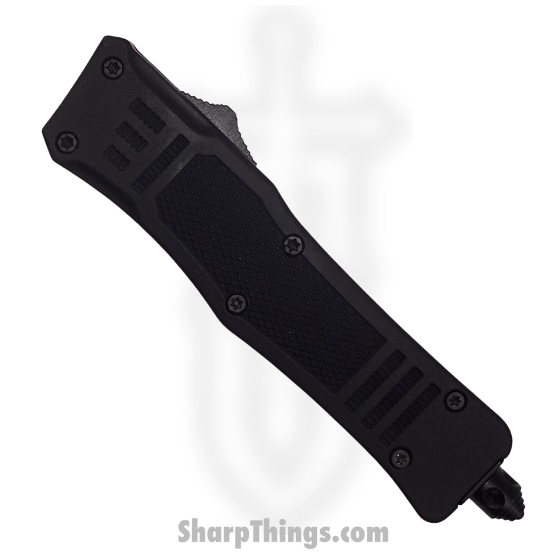 Steel River Knives - SB616TSBK - Midway II OTF Auto - 440 2 Tone Tanto Serrated - Black - Image 3