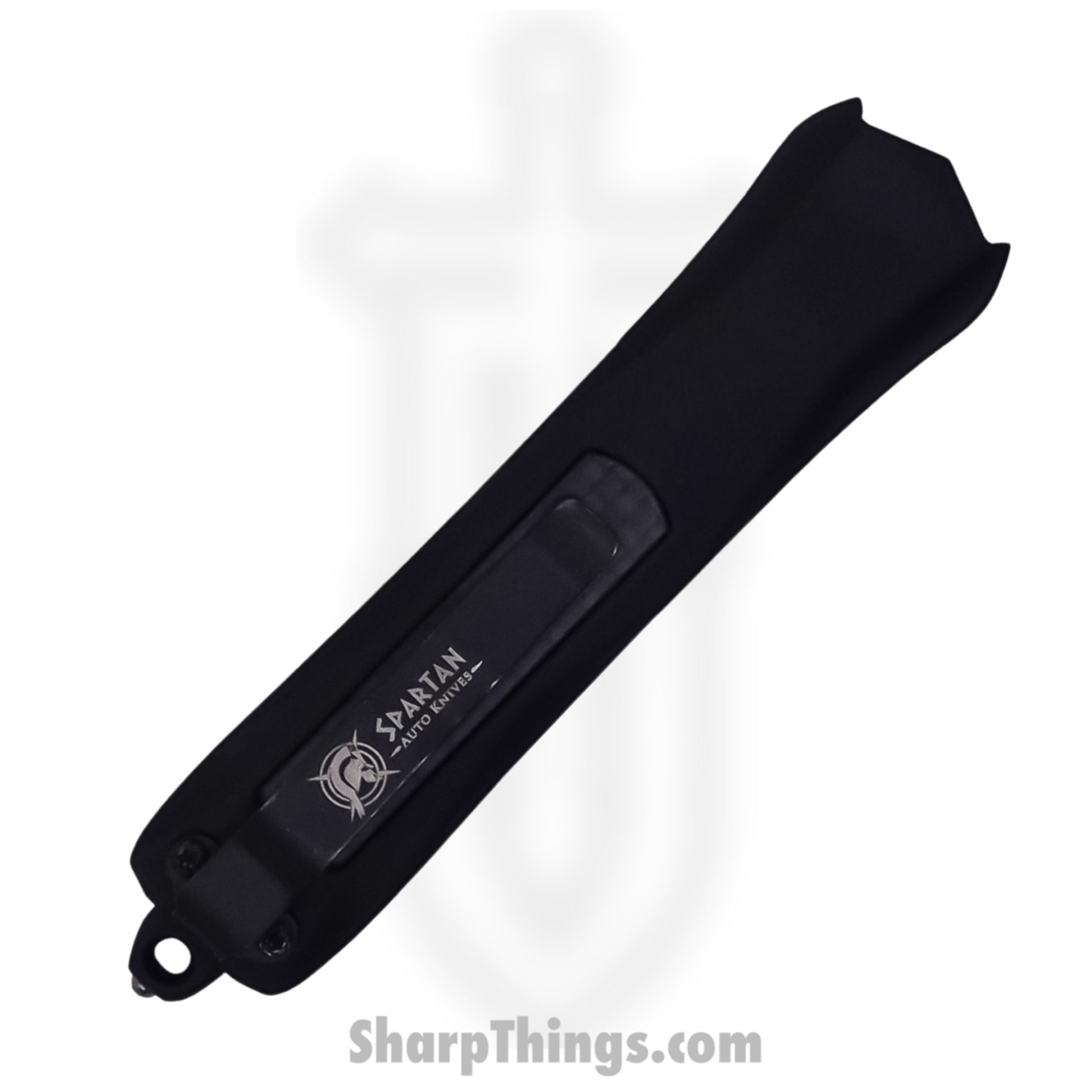Steel River Knives - SBA163DGSBK - Mini Sidewinder OTF Auto - 440 2 Tone Serrated Dagger - Black - Image 3