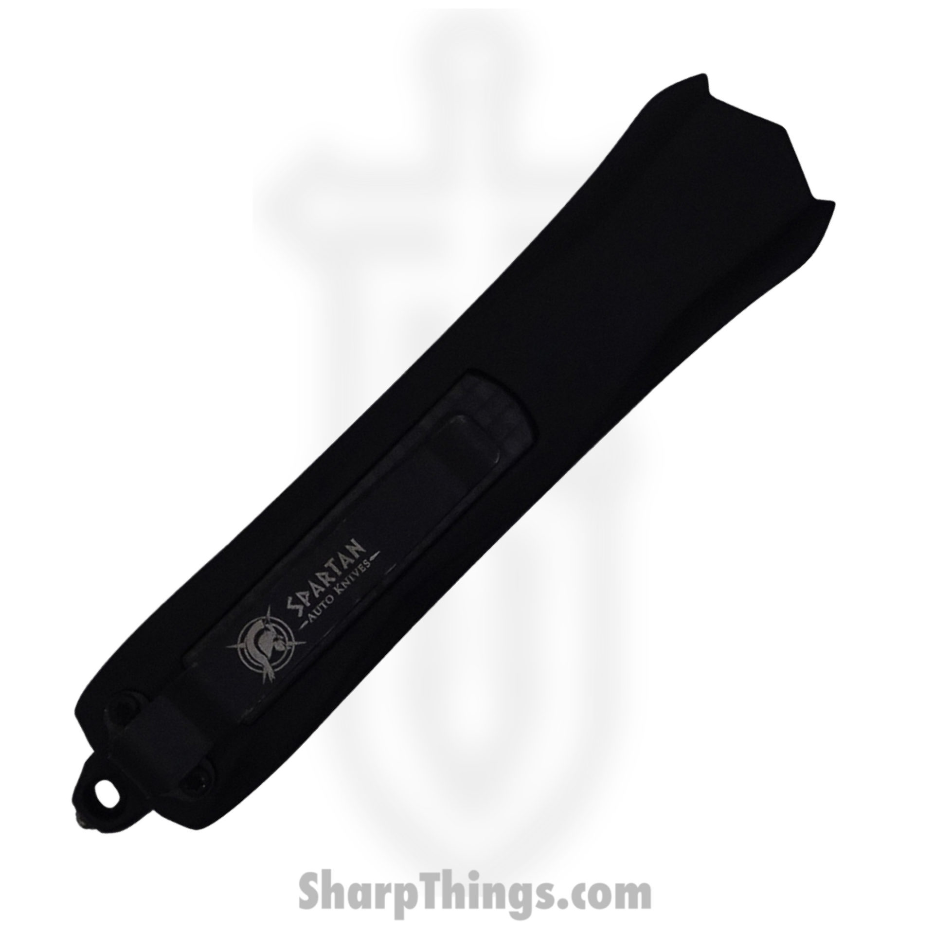 Steel River Knives - SBA163DSBK - Mini Sidewinder OTF Auto - 440 2 Tone Serrated Drop Point - Black - Image 4