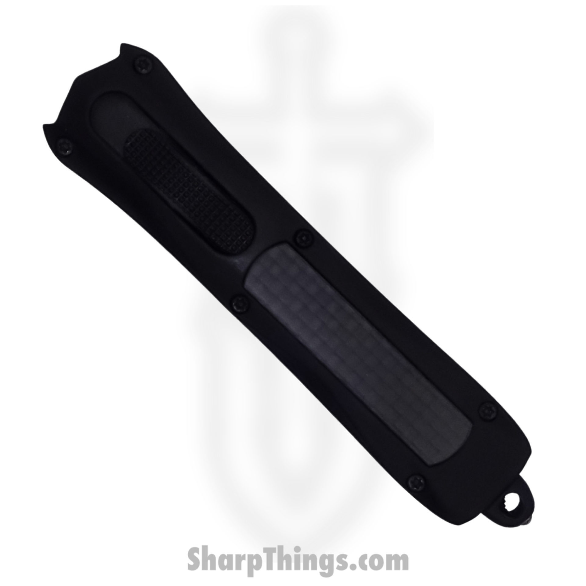 Steel River Knives - SBA163DSBK - Mini Sidewinder OTF Auto - 440 2 Tone Serrated Drop Point - Black - Image 3