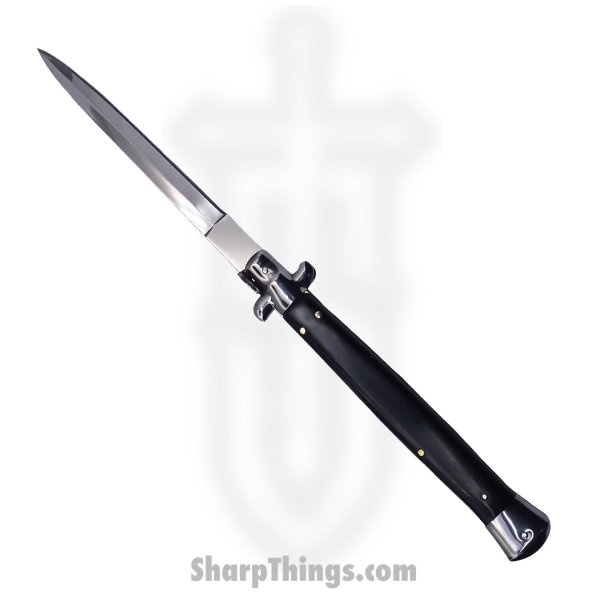 Steel River Knives - SBBOL13BW - Grosso 13in Stiletto - Swinguard Lockback Auto - 440 Bayonet - Blackwood - Image 3