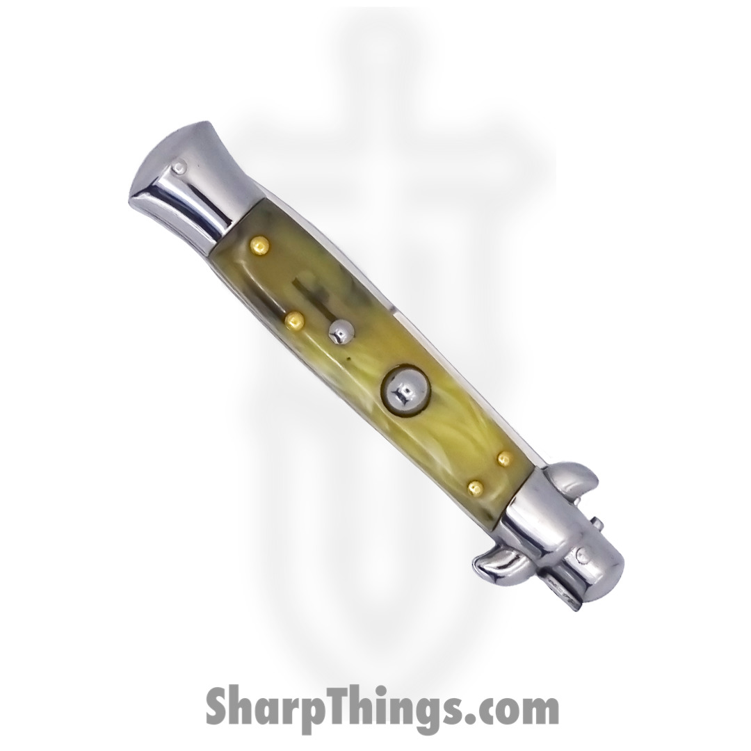 Steel River Knives - sbbol9oh - Arrivato 9in Stilleto - 440c Satin Bayonet - Ox Horn - Natural - Image 2