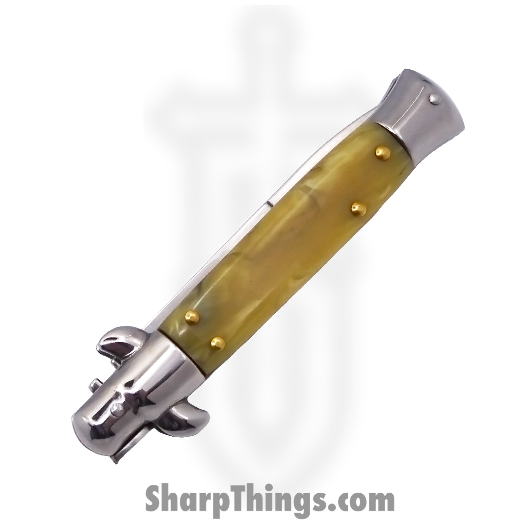 Steel River Knives - sbbol9oh - Arrivato 9in Stilleto - 440c Satin Bayonet - Ox Horn - Natural - Image 3