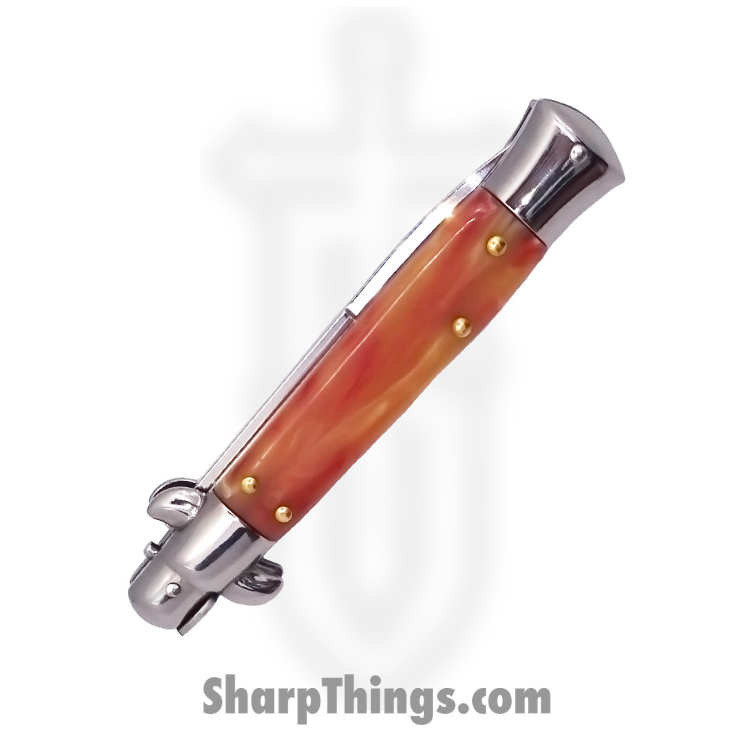 Steel River Knives - sbbol9roh - Arrivato 9in Stilleto - 440c Satin Bayonet - Red Ox Horn - Red - Image 3