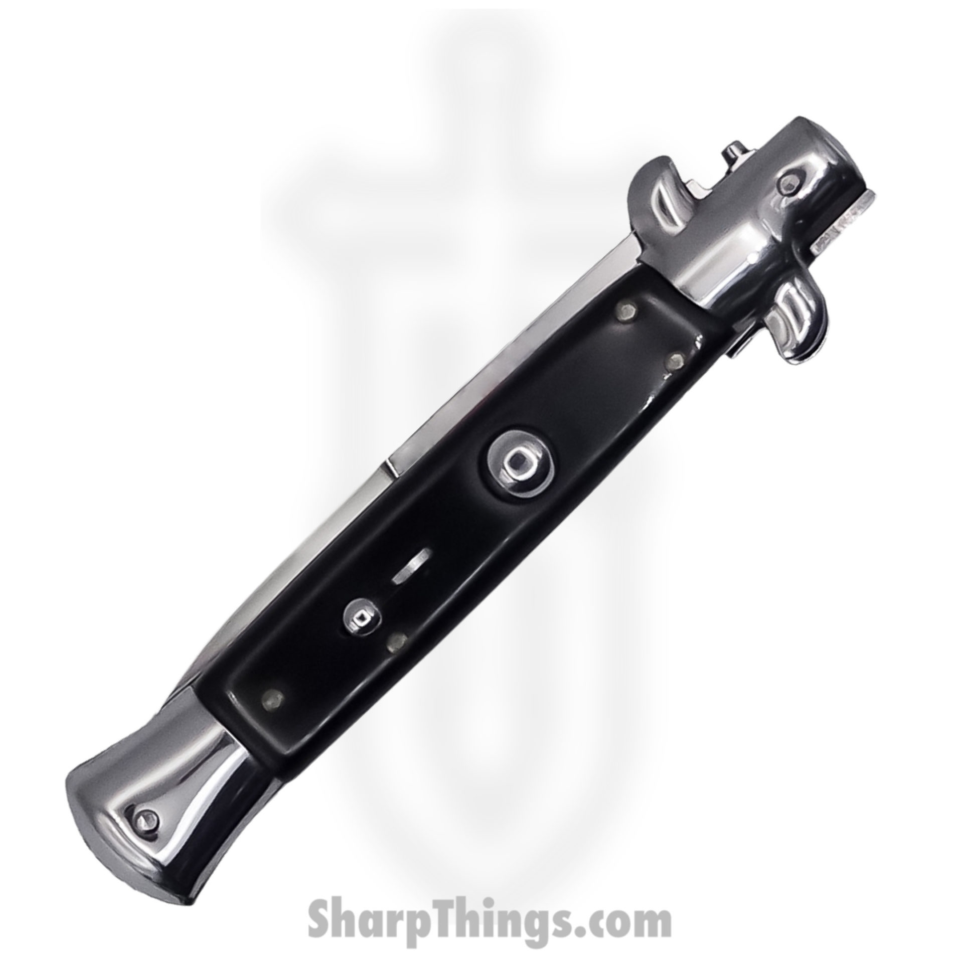 Steel River Knives - SBBOL9SH - Arrivato 9in Stiletto - Bolster Release Auto - 440 Bayonet - Black - Image 2