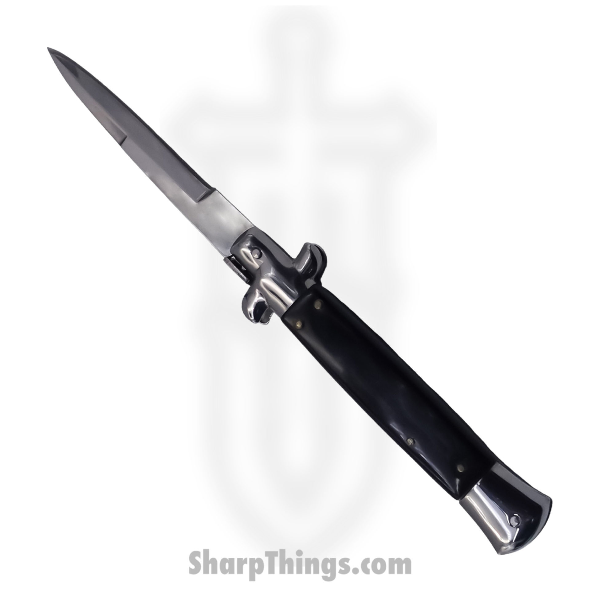 Steel River Knives - SBBOL9SH - Arrivato 9in Stiletto - Bolster Release Auto - 440 Bayonet - Black - Image 4