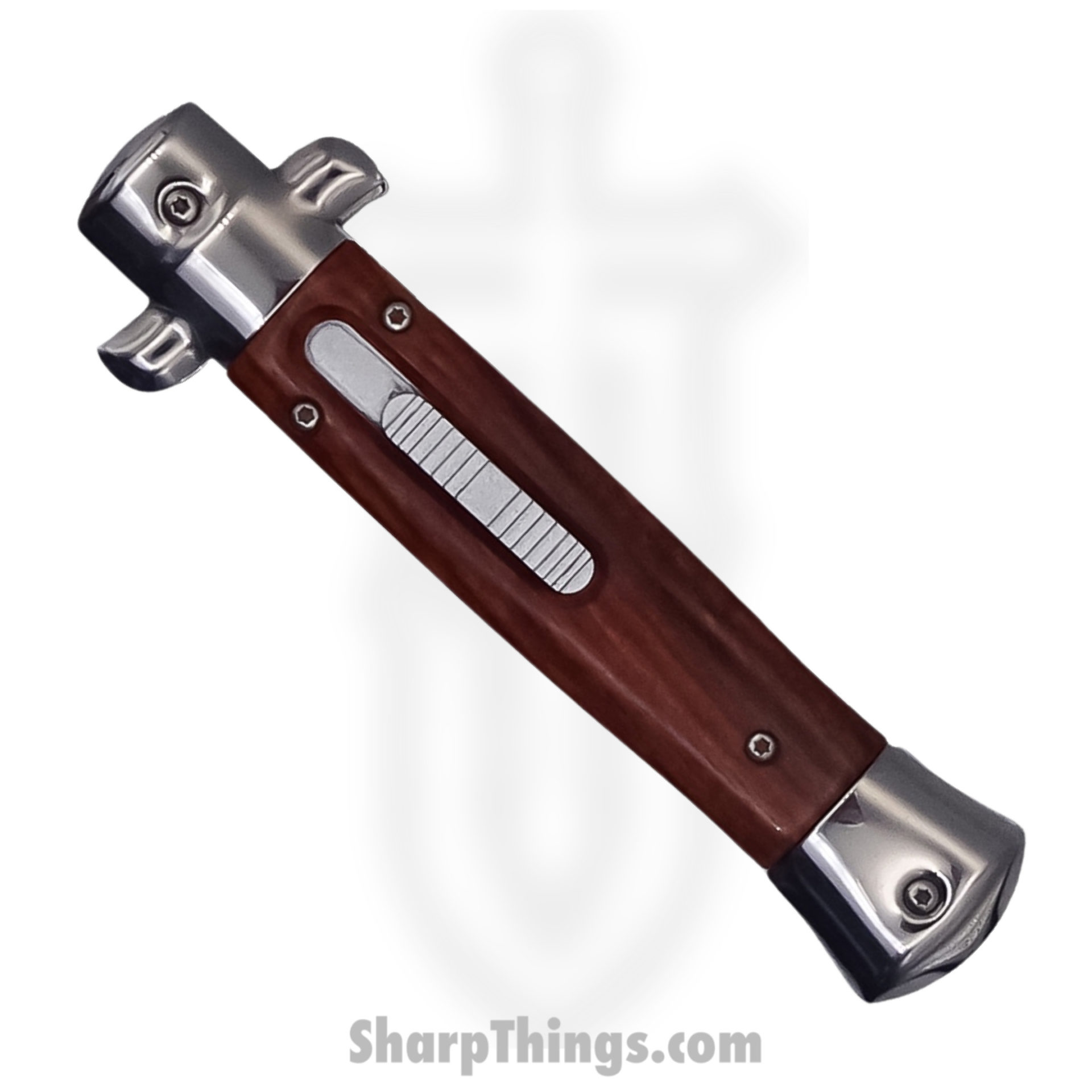 Steel River Knives - SBOTF9ITRW - Pezzo – 9” Italian Stiletto OTF Automatic Knife – 440 Bayonet - Rosewood - Image 4