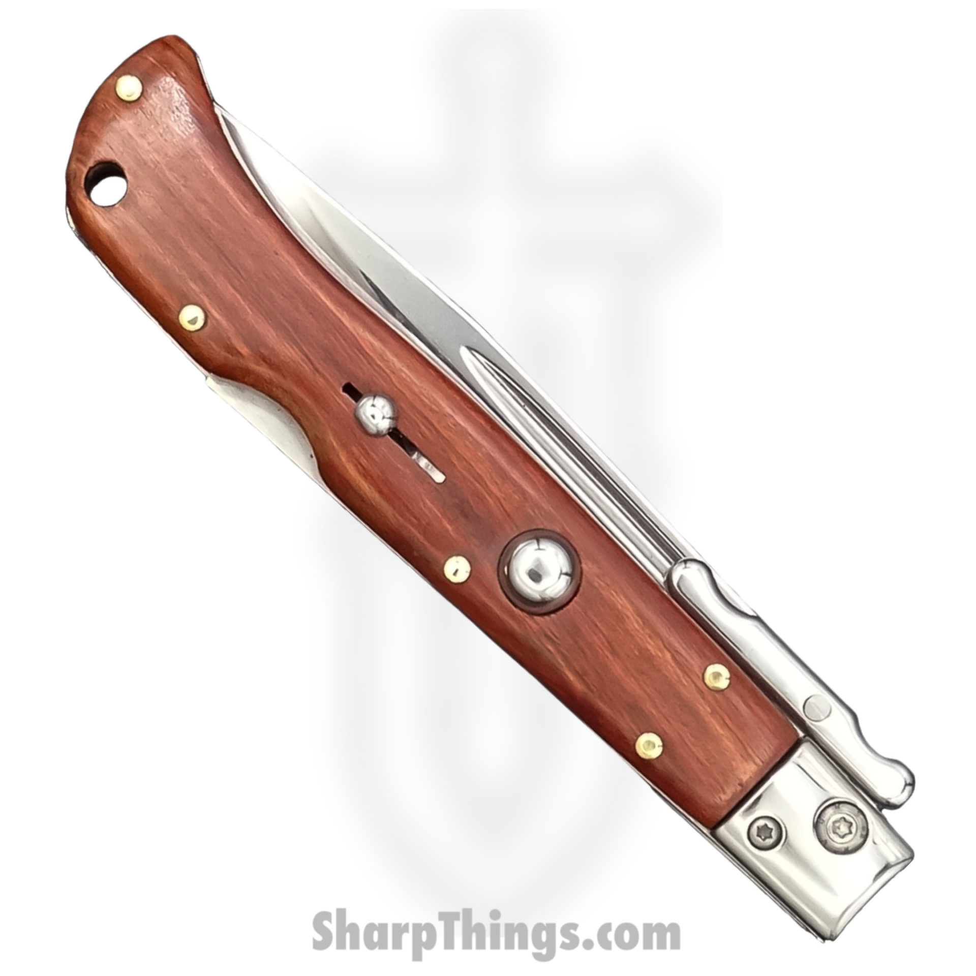 Steel River Knives - SBSG09CPRW - Magnum II 9in Stiletto - Swinguard Lockback Auto - 440 Clip Point - Rosewood - Image 3